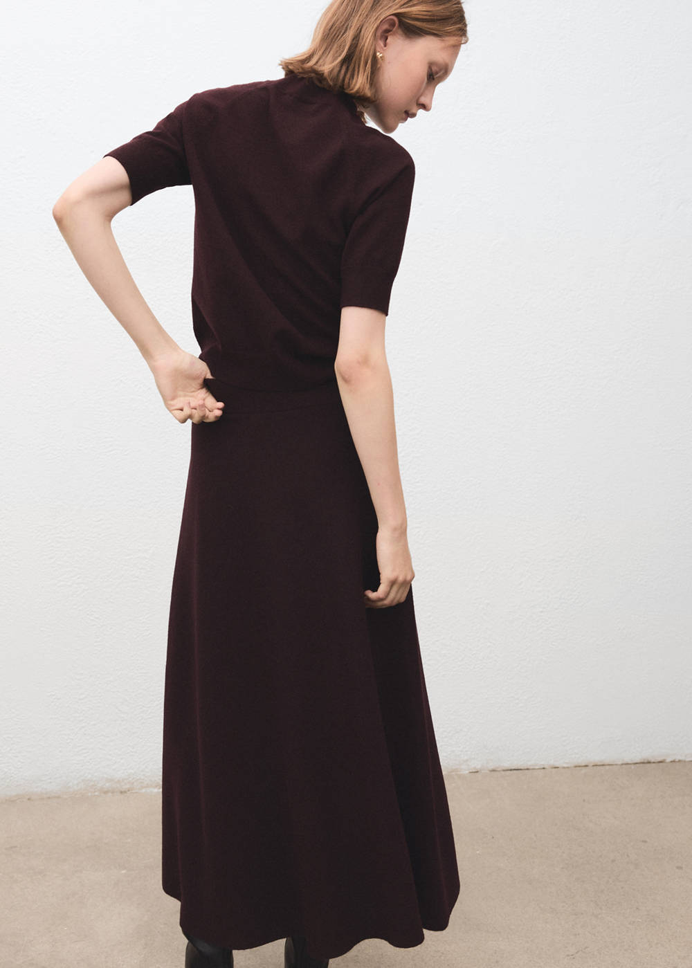 Short-sleeved wool-blend sweater - Image 4