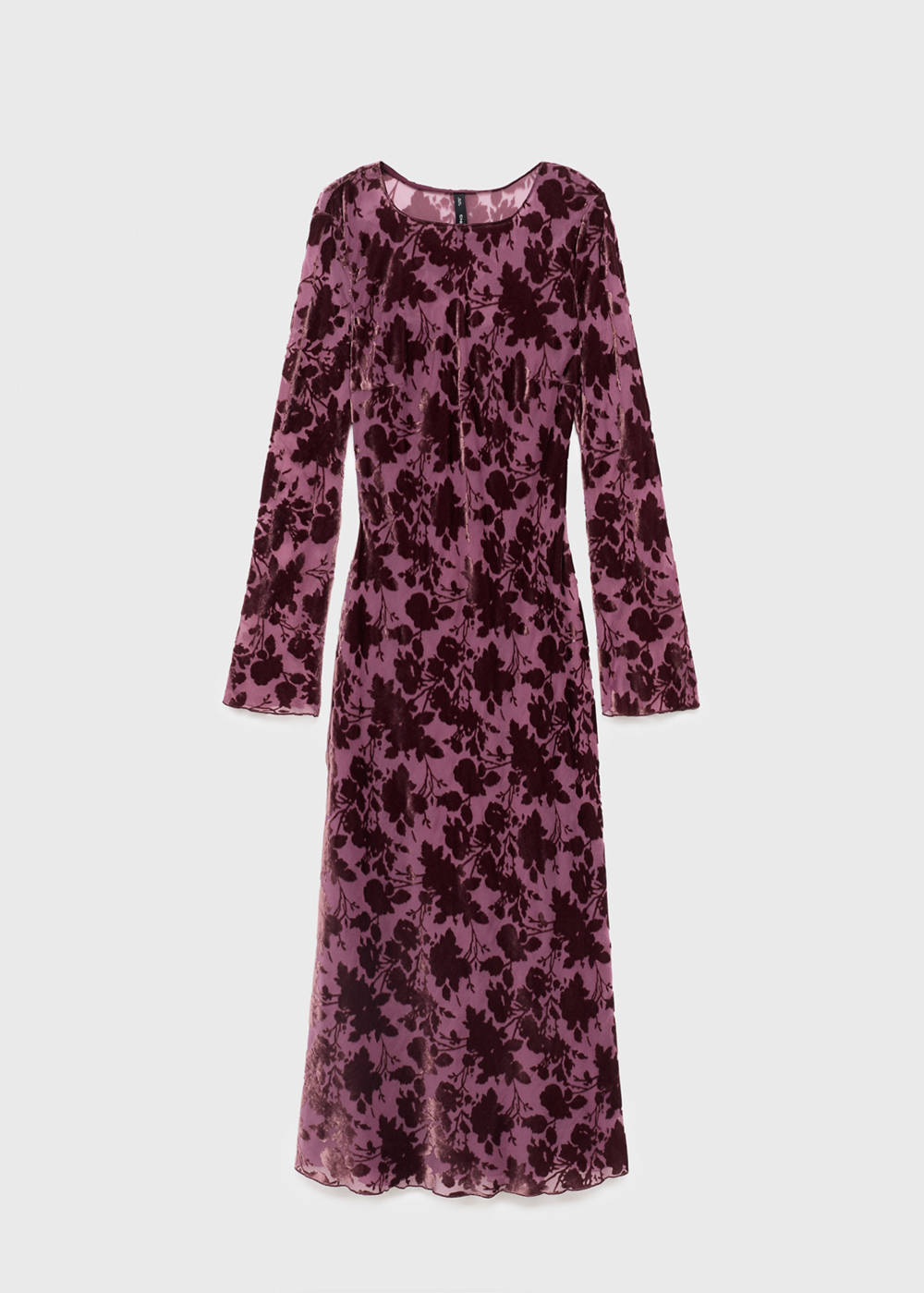 Floral jacquard dress with bell sleeves - Image 6