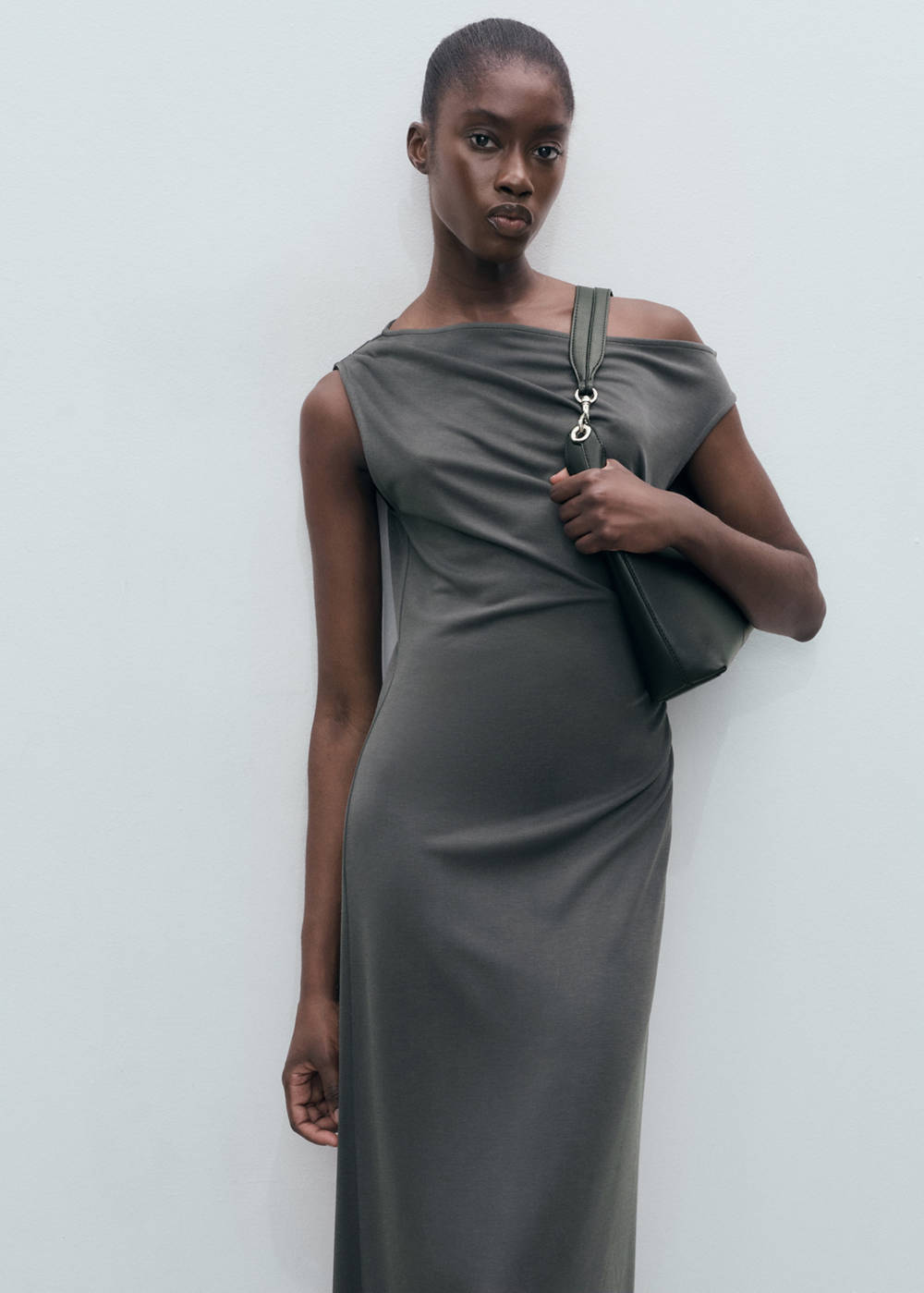 Asymmetrical pleated dress