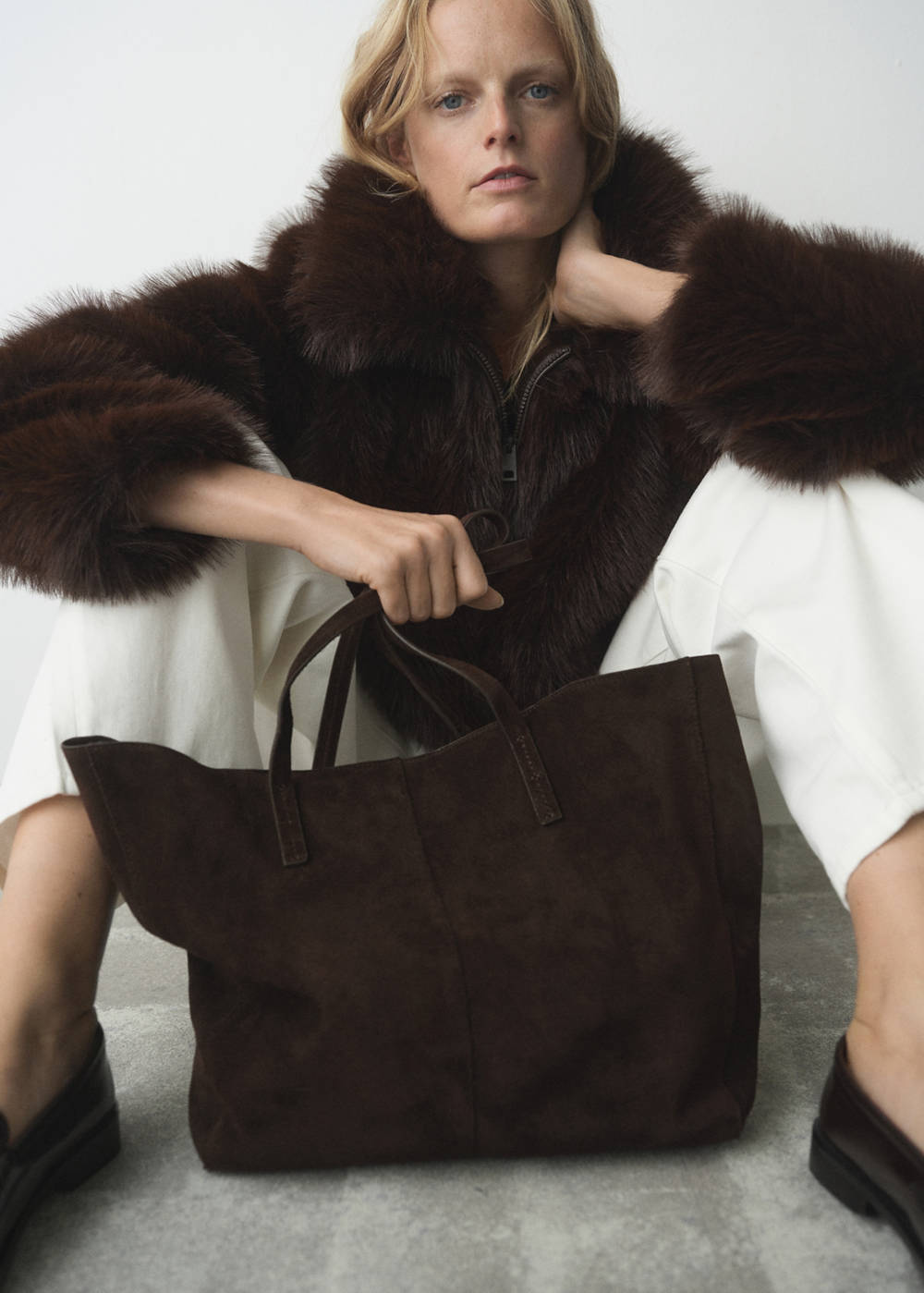 Alternative view of Suede shopper bag