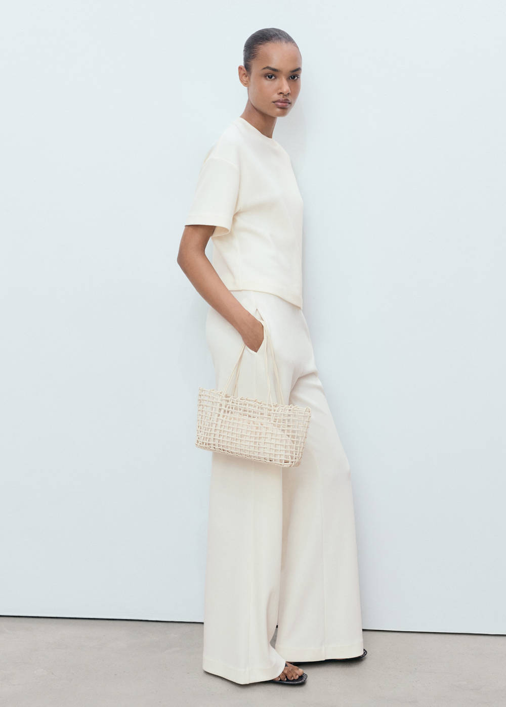 Straight-fit cotton trousers - Image 3