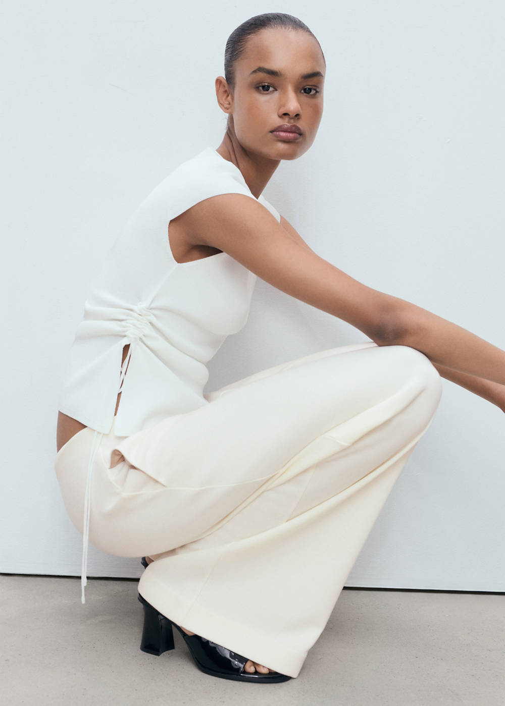 Straight-fit cotton trousers - Image 5