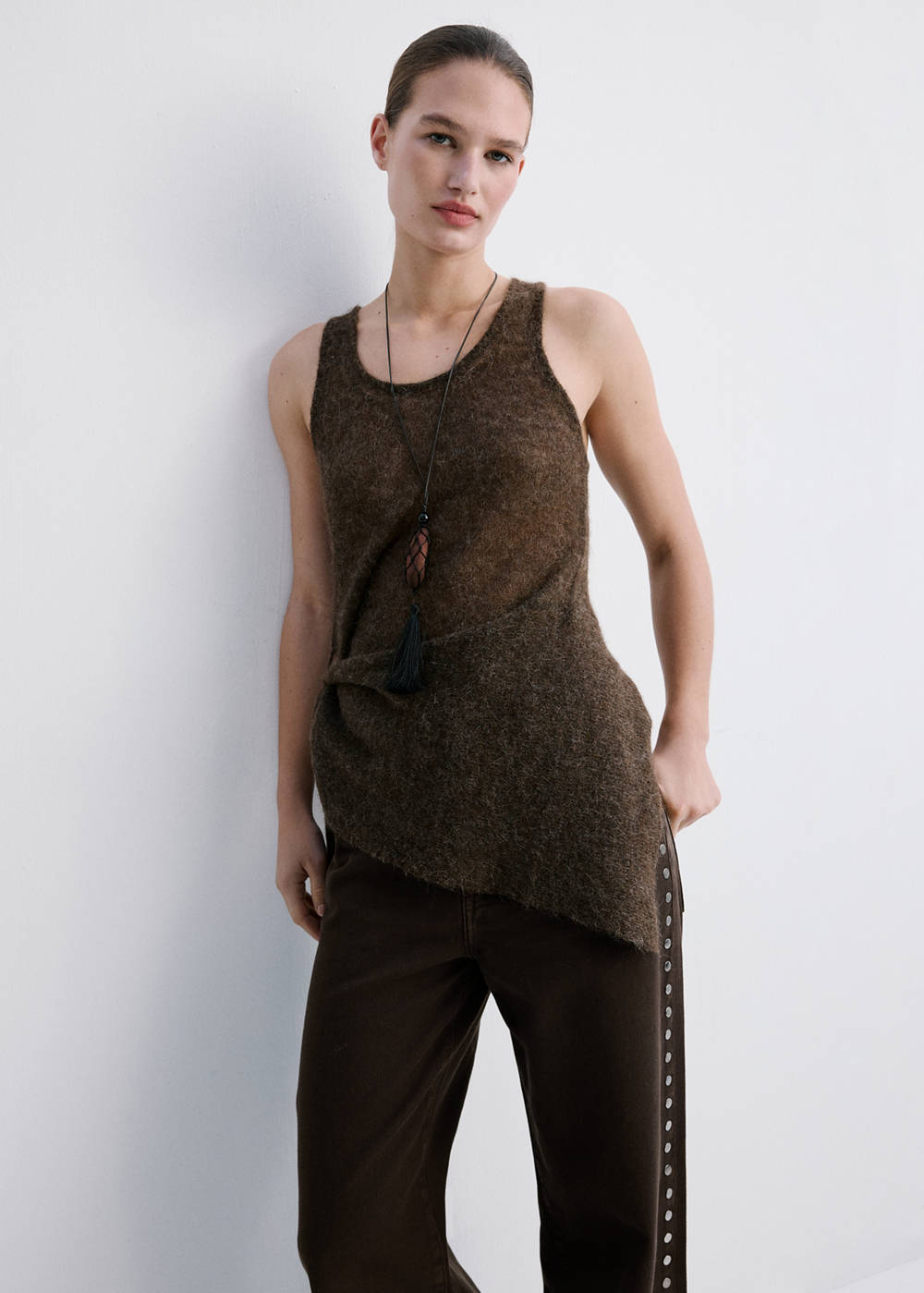 Wide leg studded jeans - Image 5