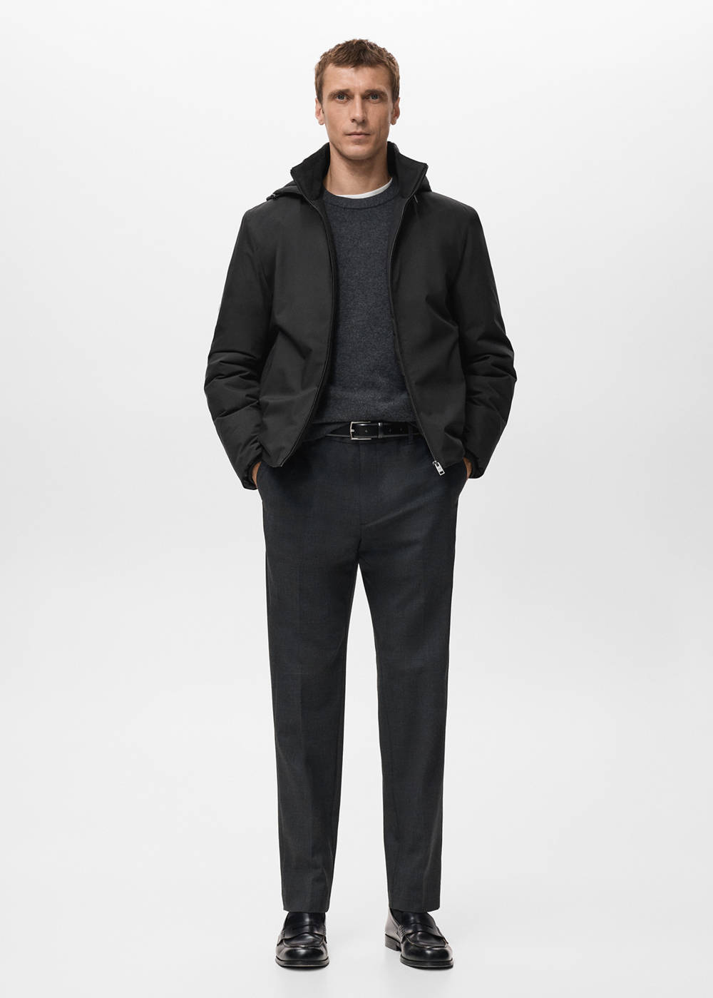 Quilted water repellent jacket - Image 3