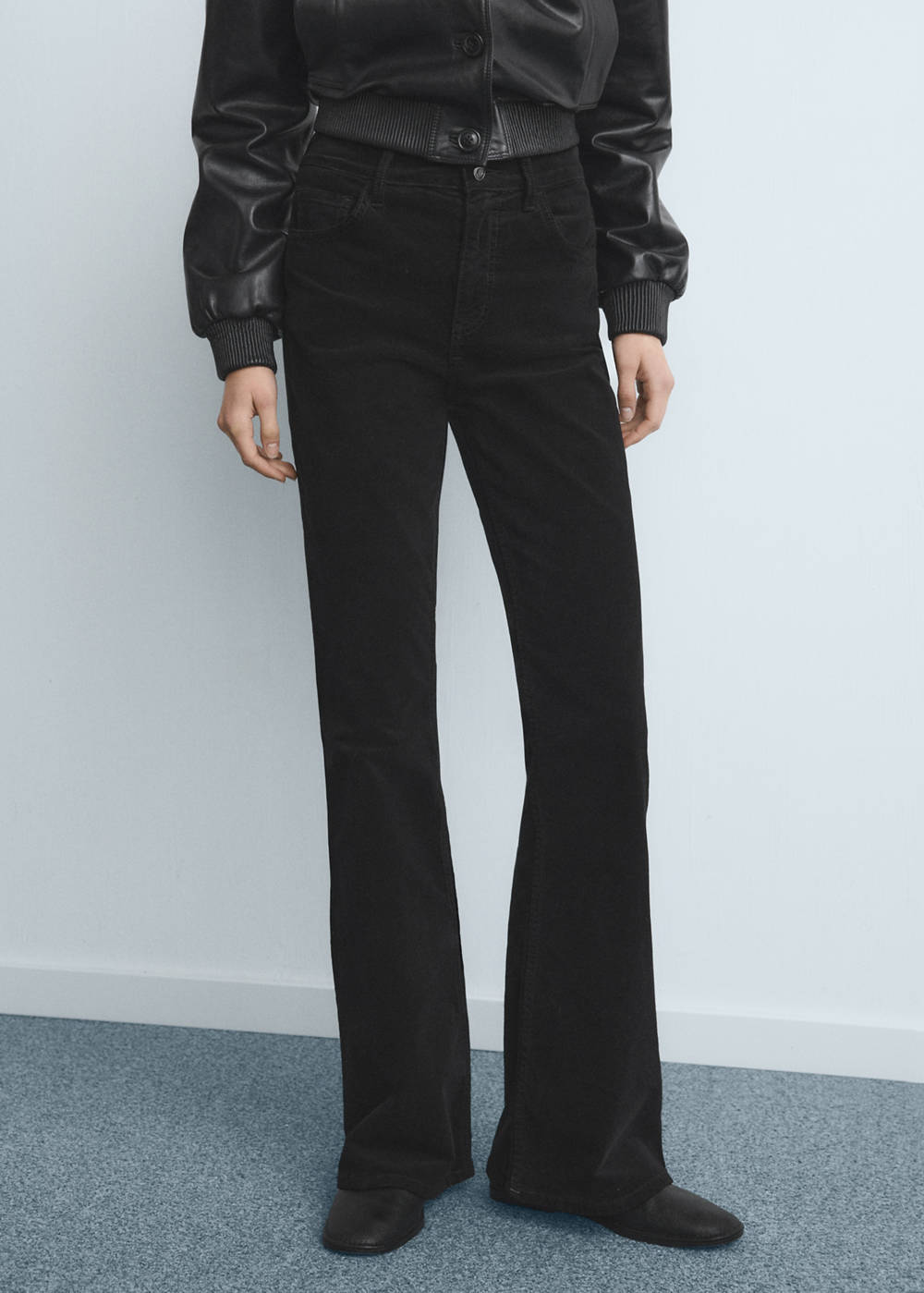 Velvet flared jeans