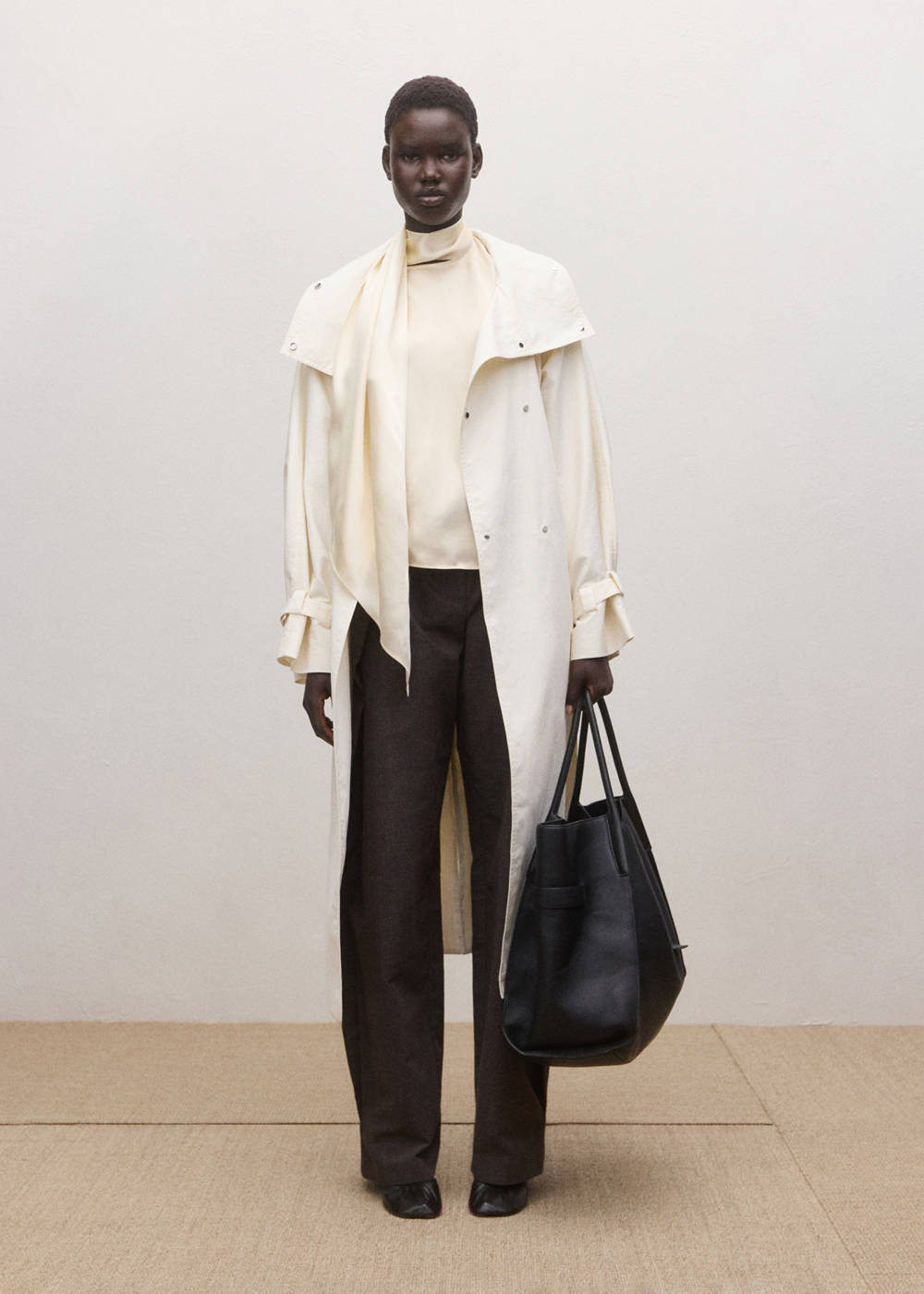 100% silk blouse with foulard collar - Image 3