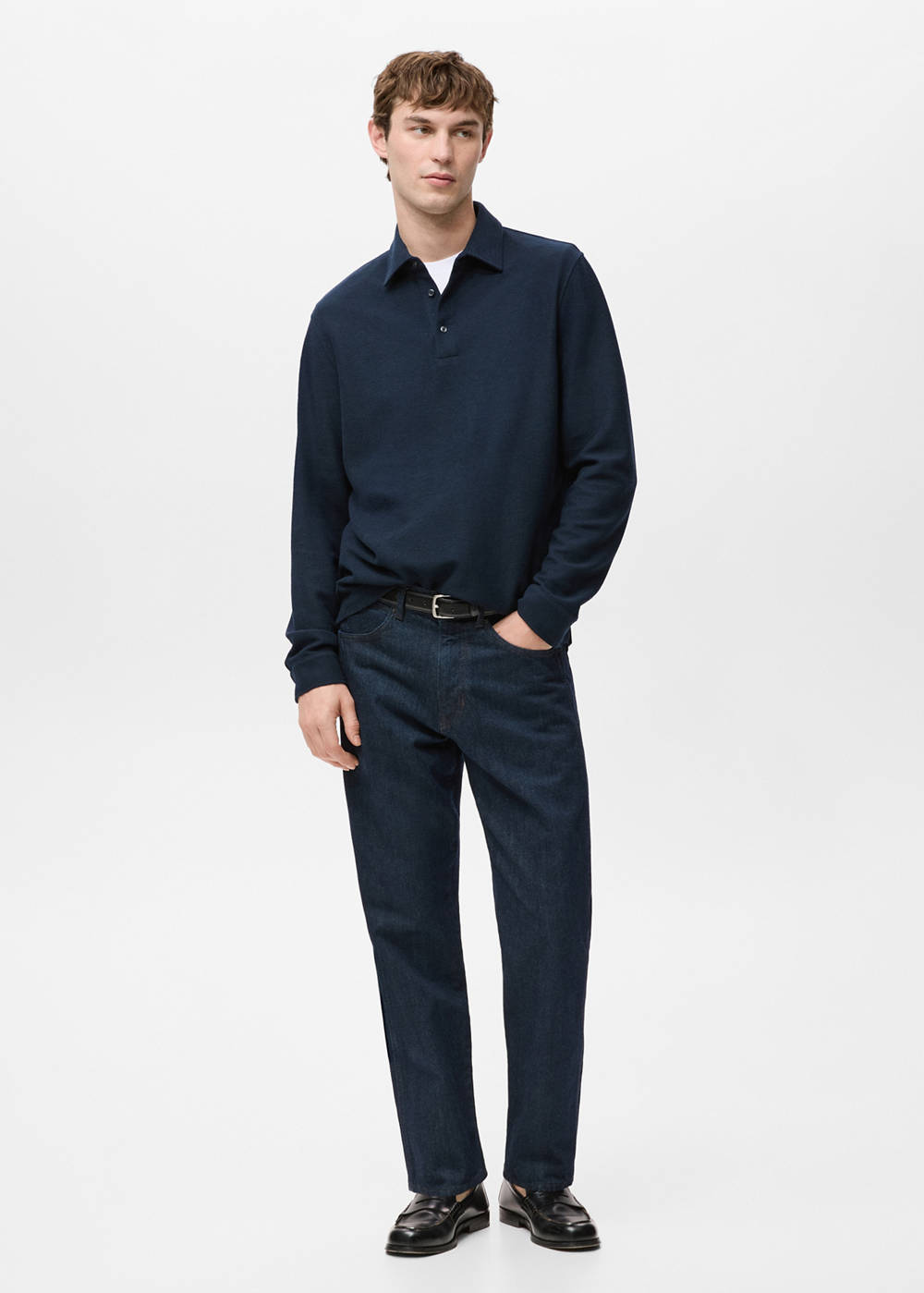 100% cotton regular fit cropped jeans - Image 3