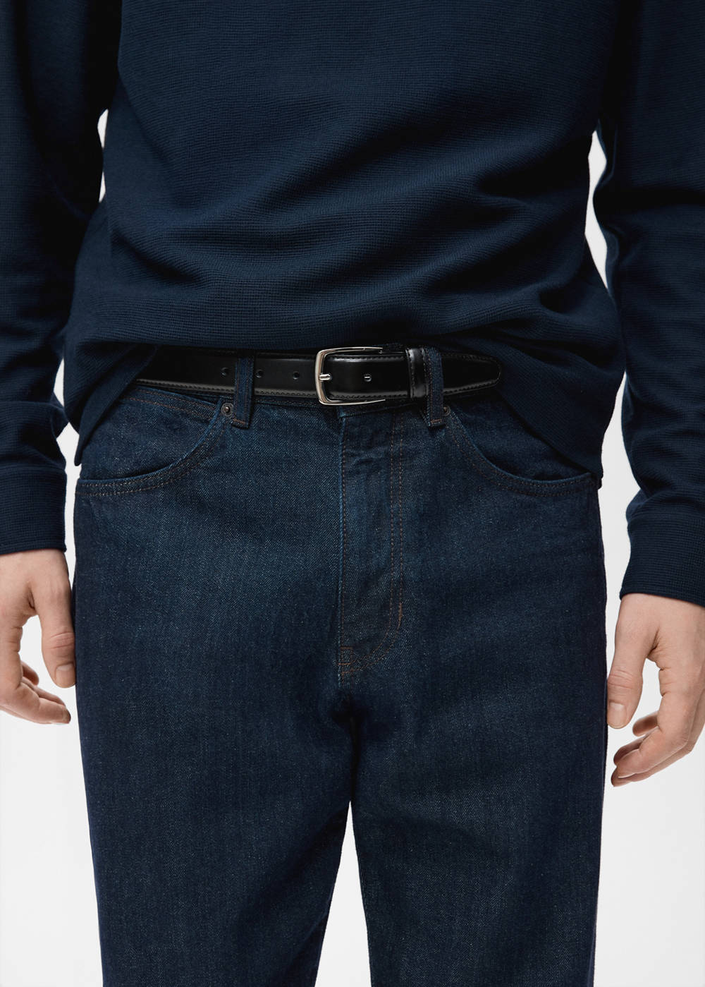 100% cotton regular fit cropped jeans - Image 5