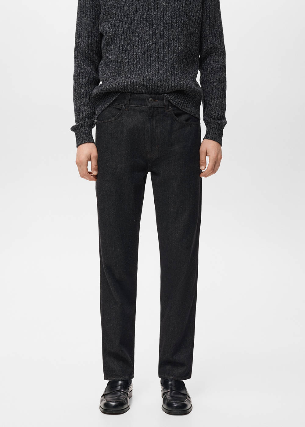 100% cotton regular fit cropped jeans