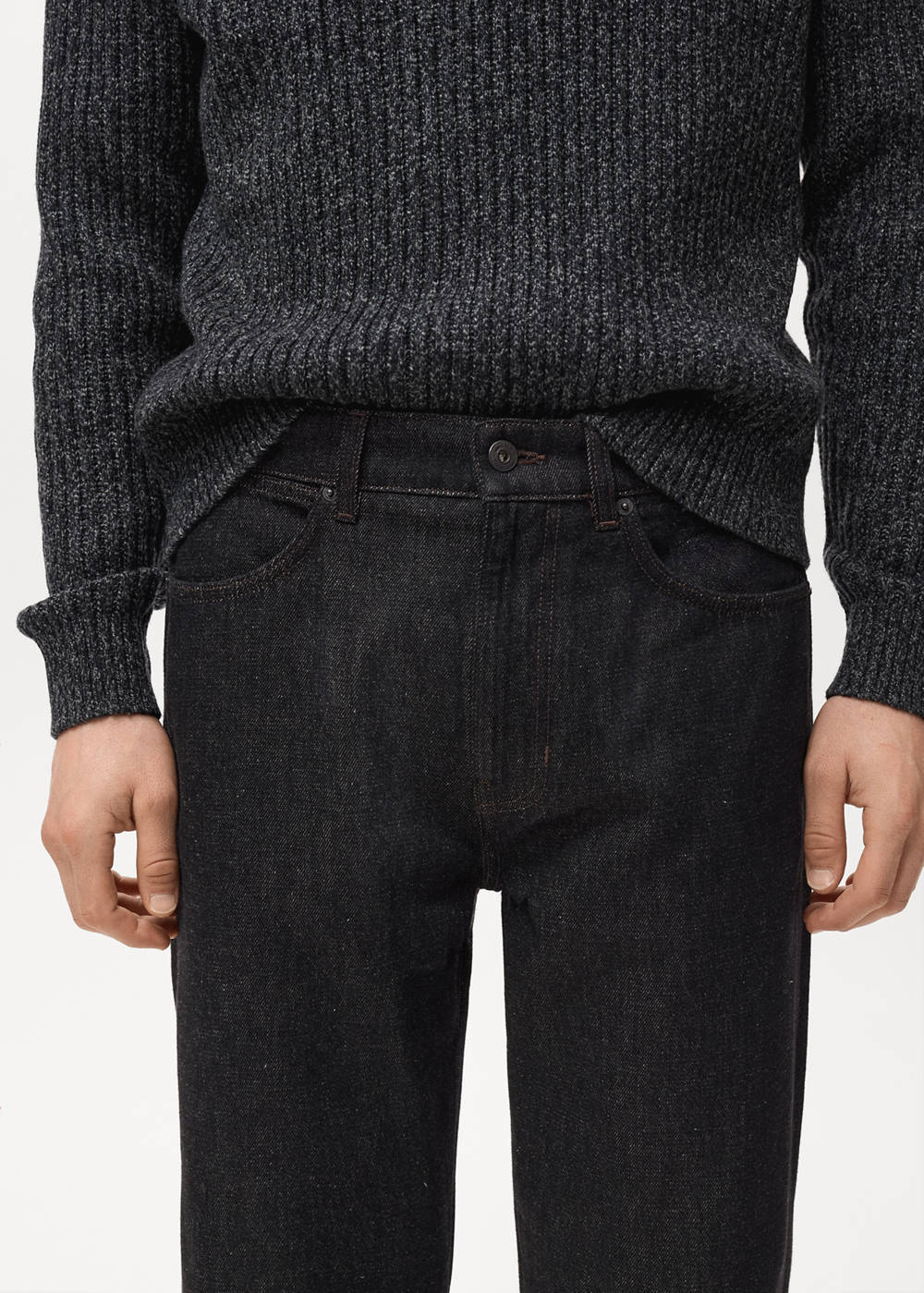 100% cotton regular fit cropped jeans - Image 5