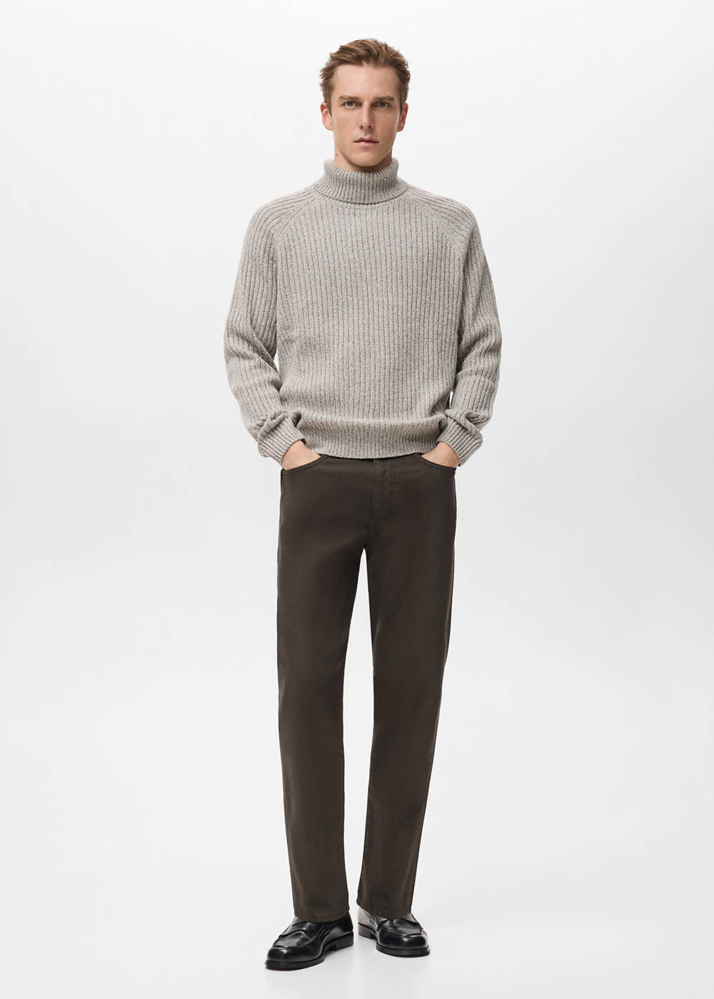 100% cotton regular fit cropped jeans - Image 3