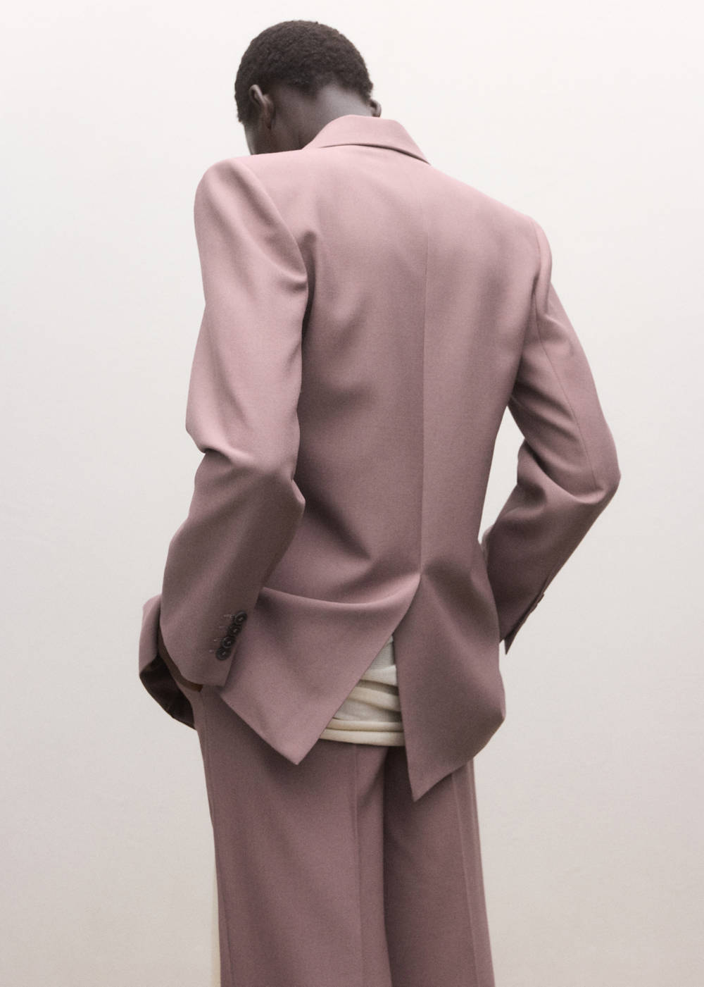Double-breasted wool suit jacket - Image 4