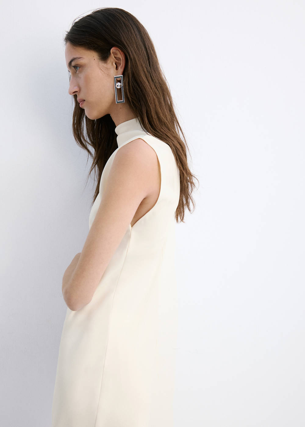 Asymmetric satin blouse - Image 5