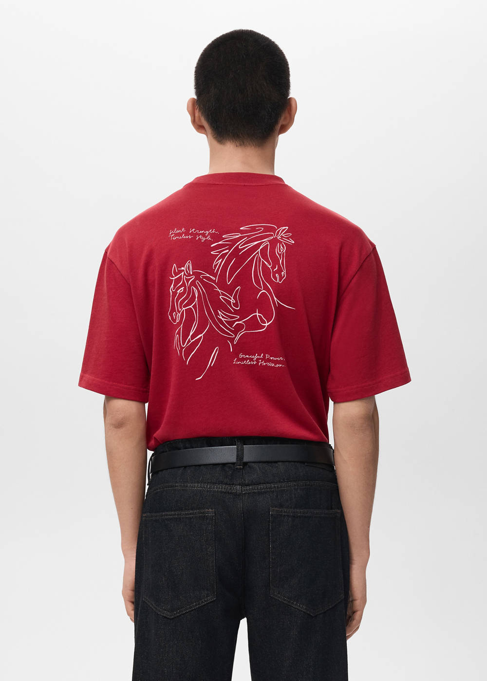 Text cotton T-shirt - Image 4