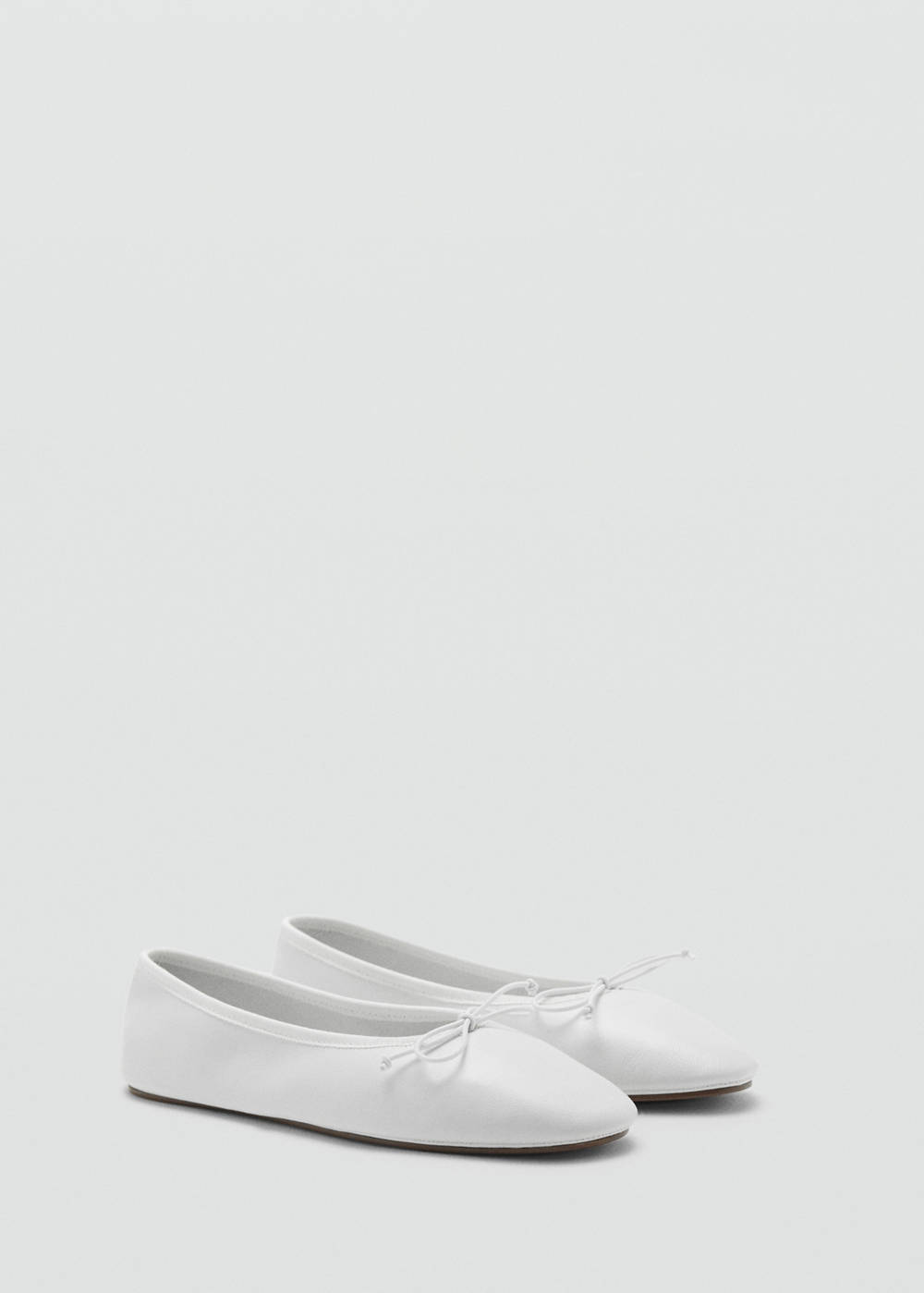 Leather ballet flats with bow - Image 3
