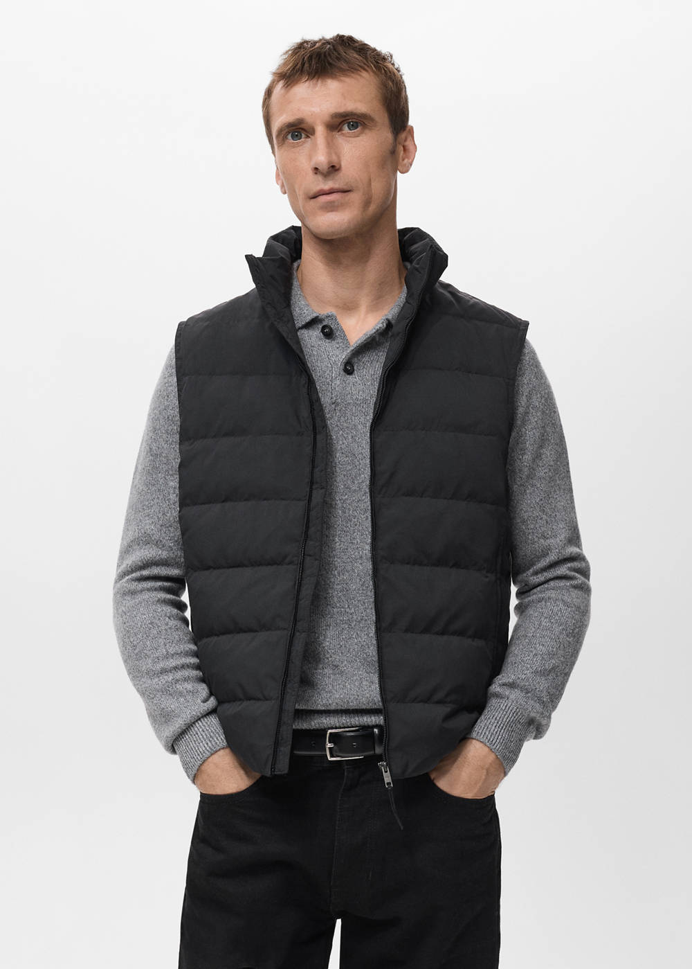 Alternative view of Quilted waistcoat with down and feather filling