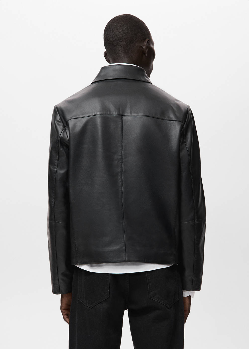 100% leather jacket with pockets - Image 4