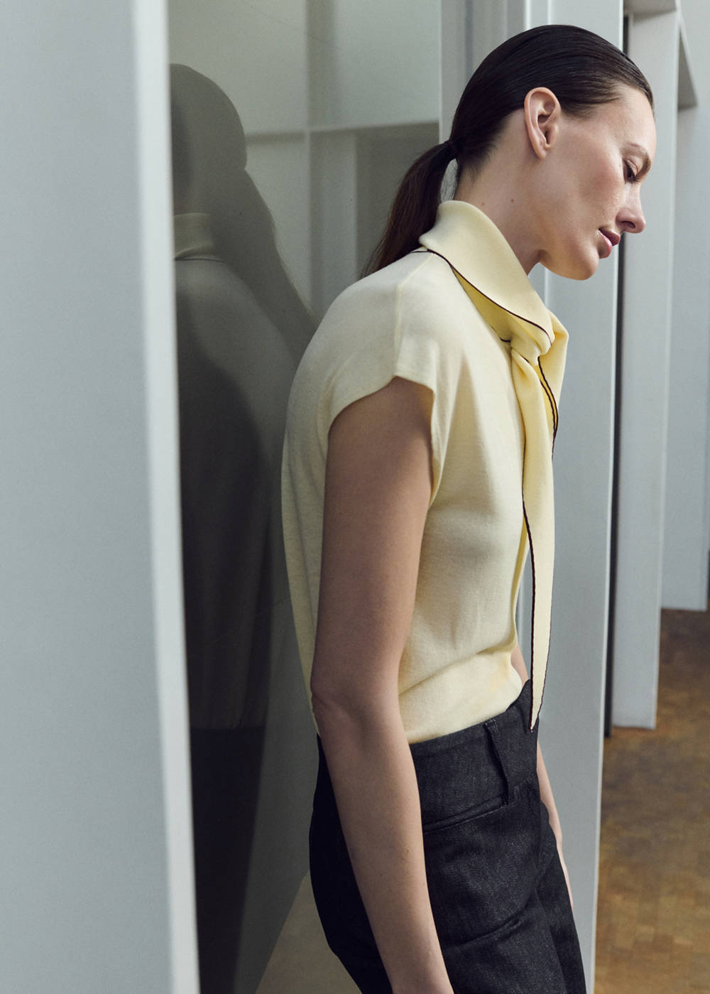 Knit top with scarf detail - Image 5