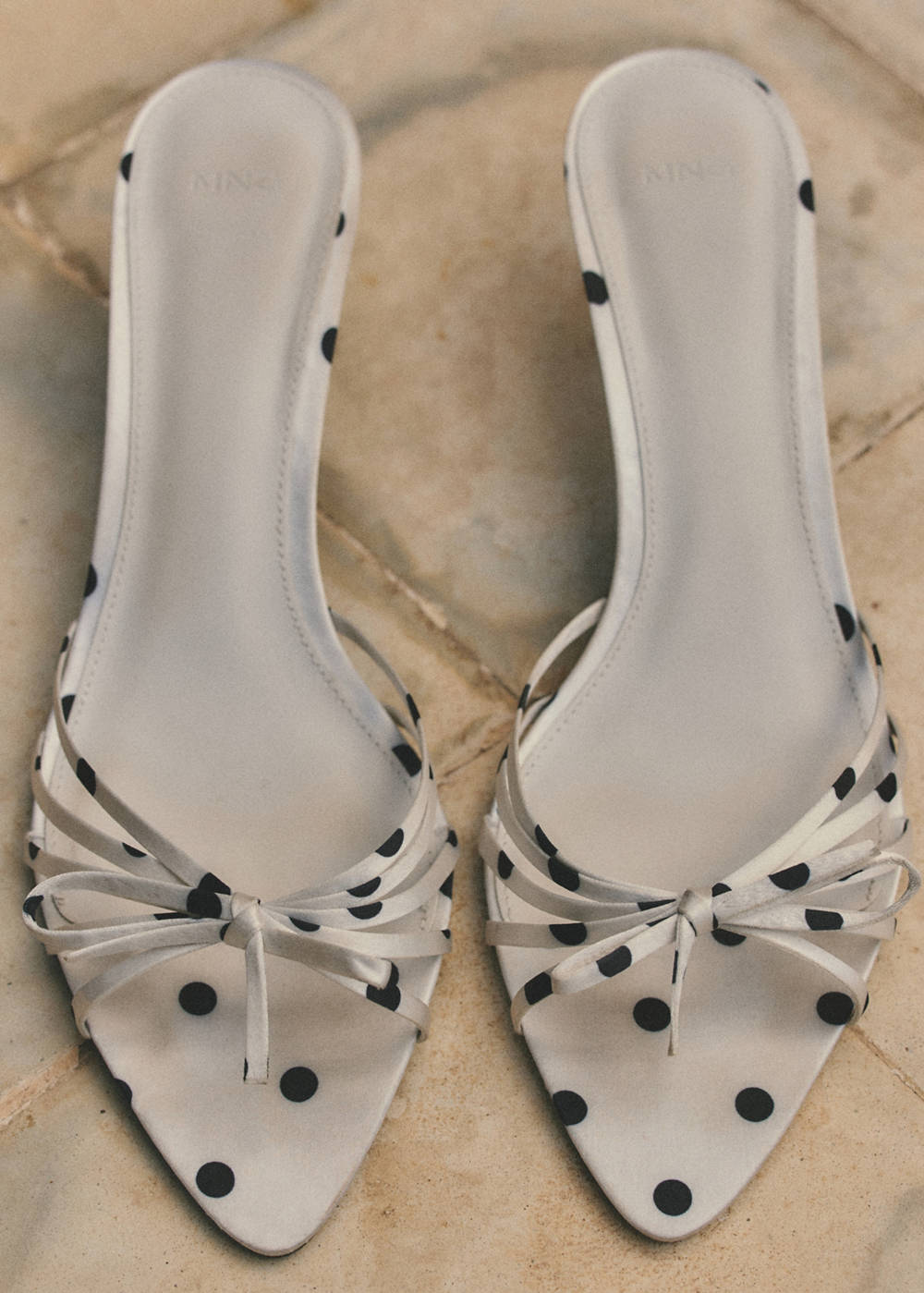 Polka-dot strap sandals