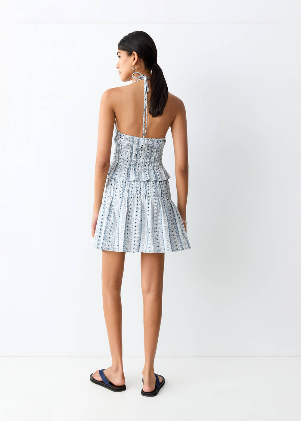Printed skirt with ruched waist - Image 4
