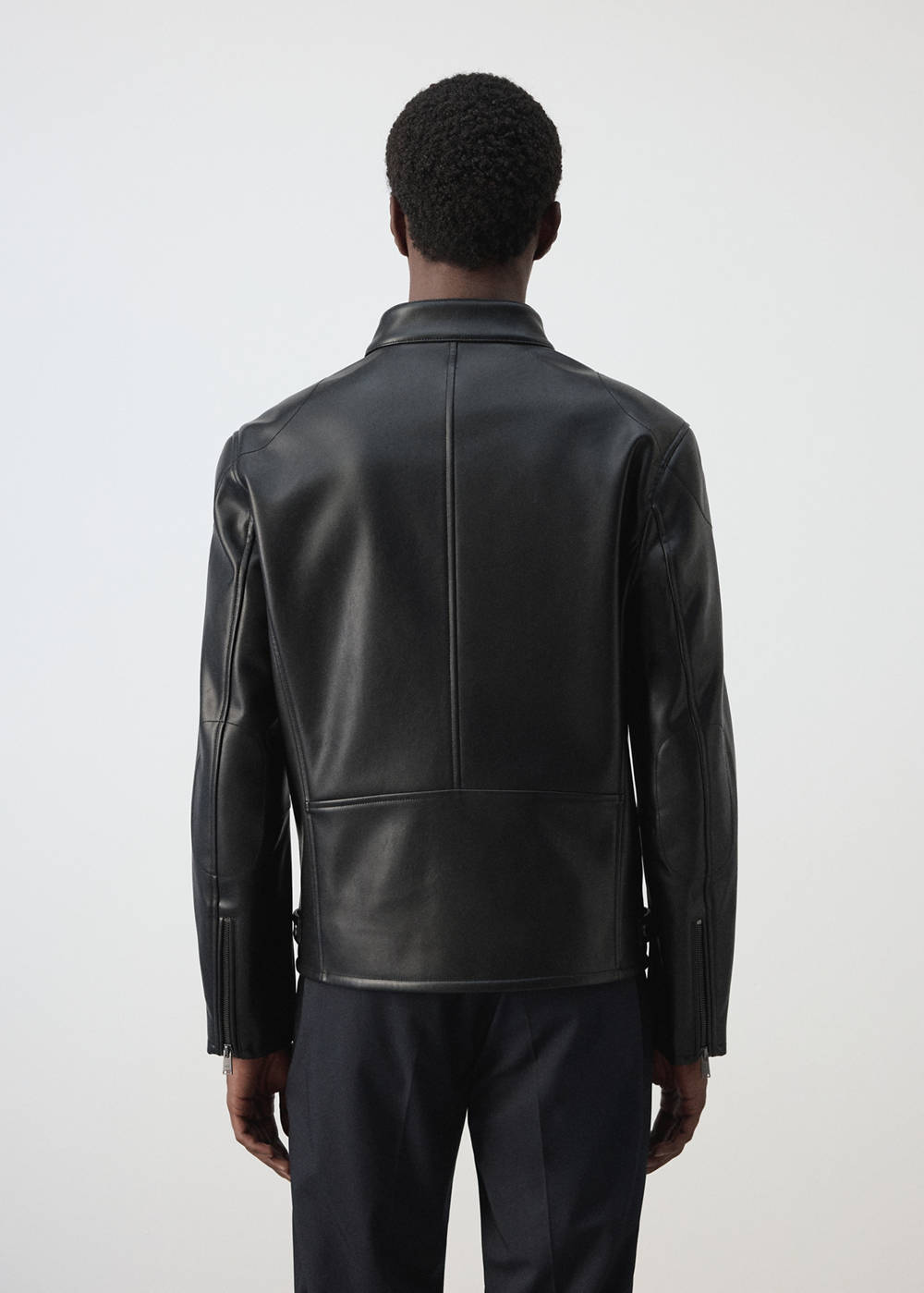 Zip-up faux-leather jacket - Image 4