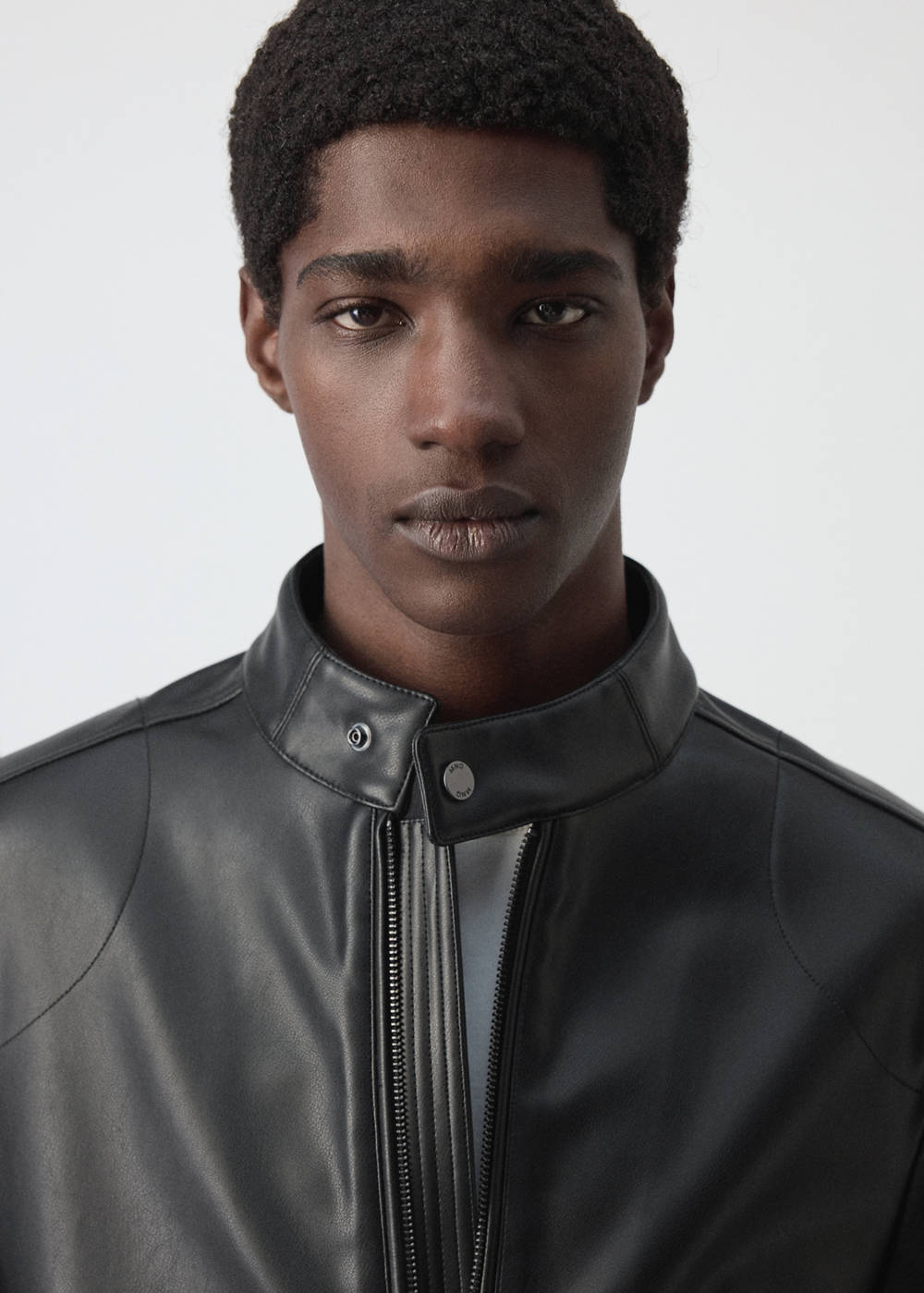 Zip-up faux-leather jacket - Image 5