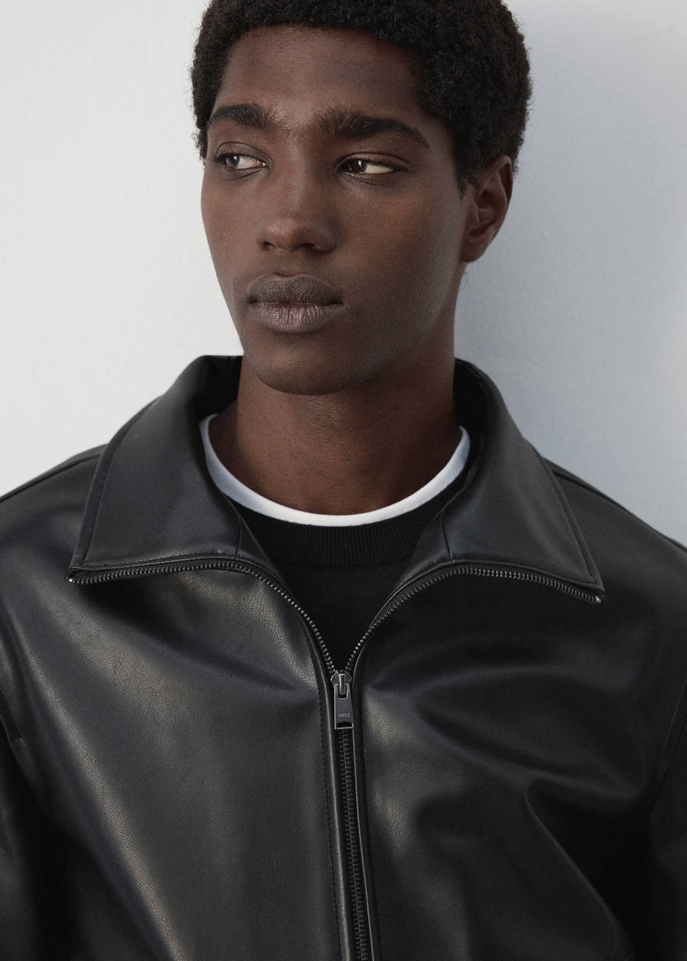 Zip-up faux-leather jacket - Image 5