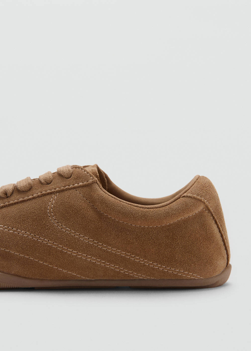 Contrasting panel leather sneakers - Image 4