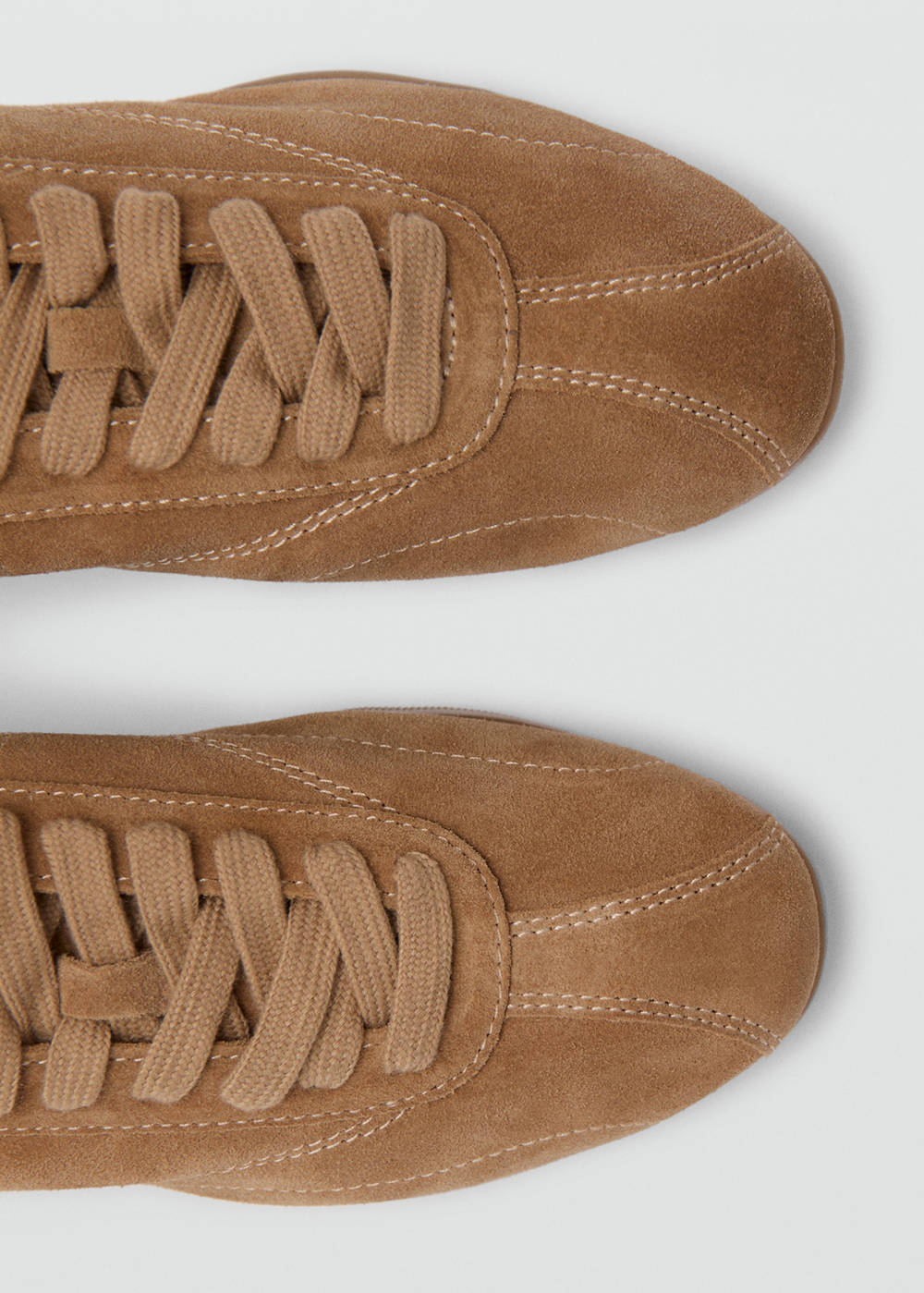 Contrasting panel leather sneakers - Image 5