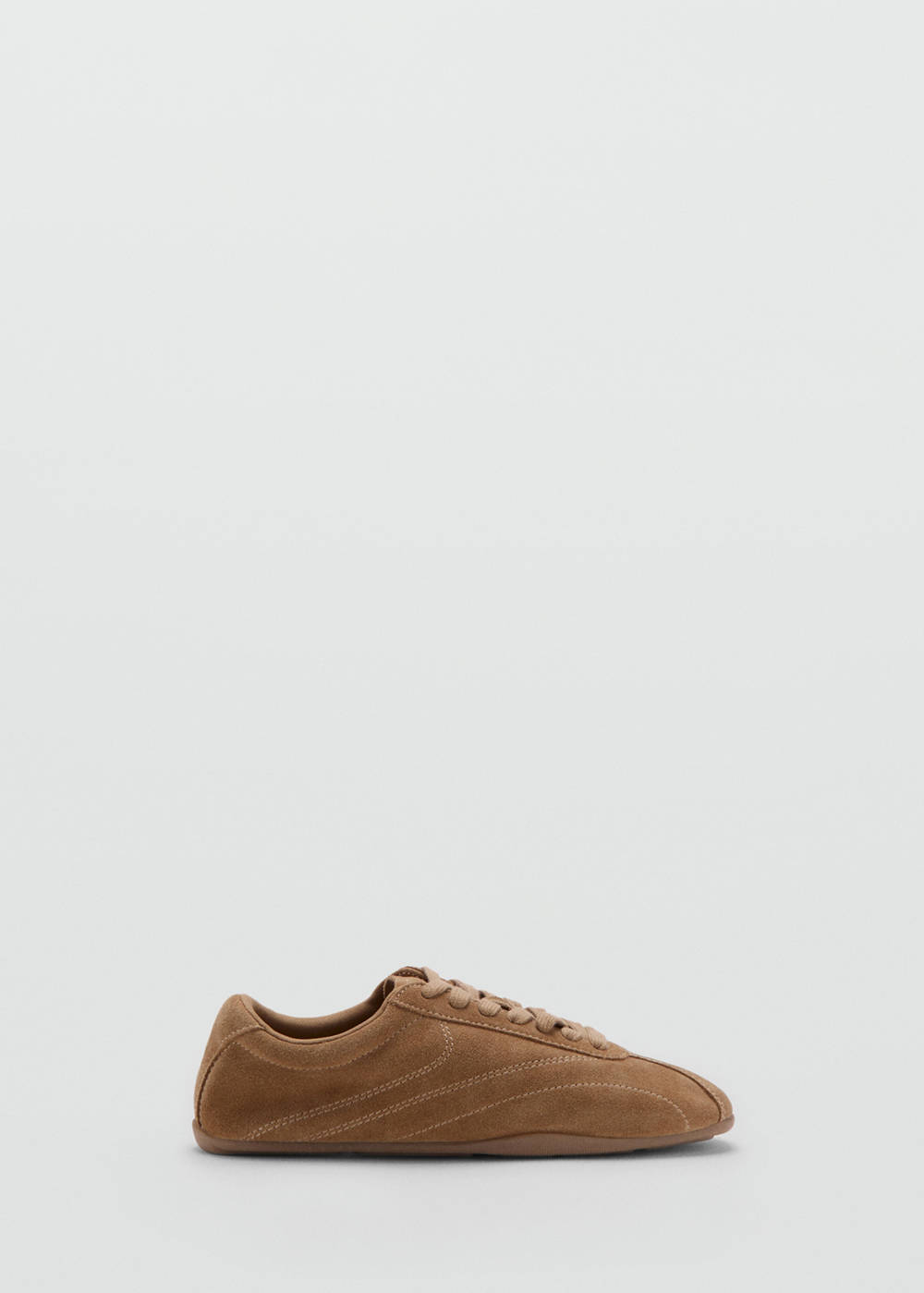 Contrasting panel leather sneakers