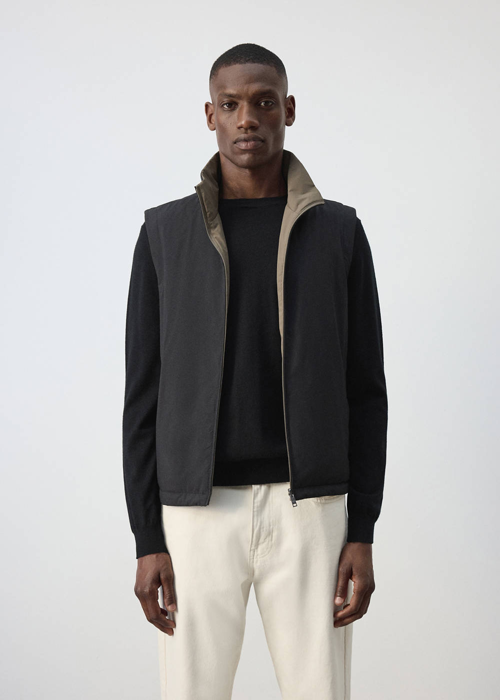 Reversible water-repellent gilet