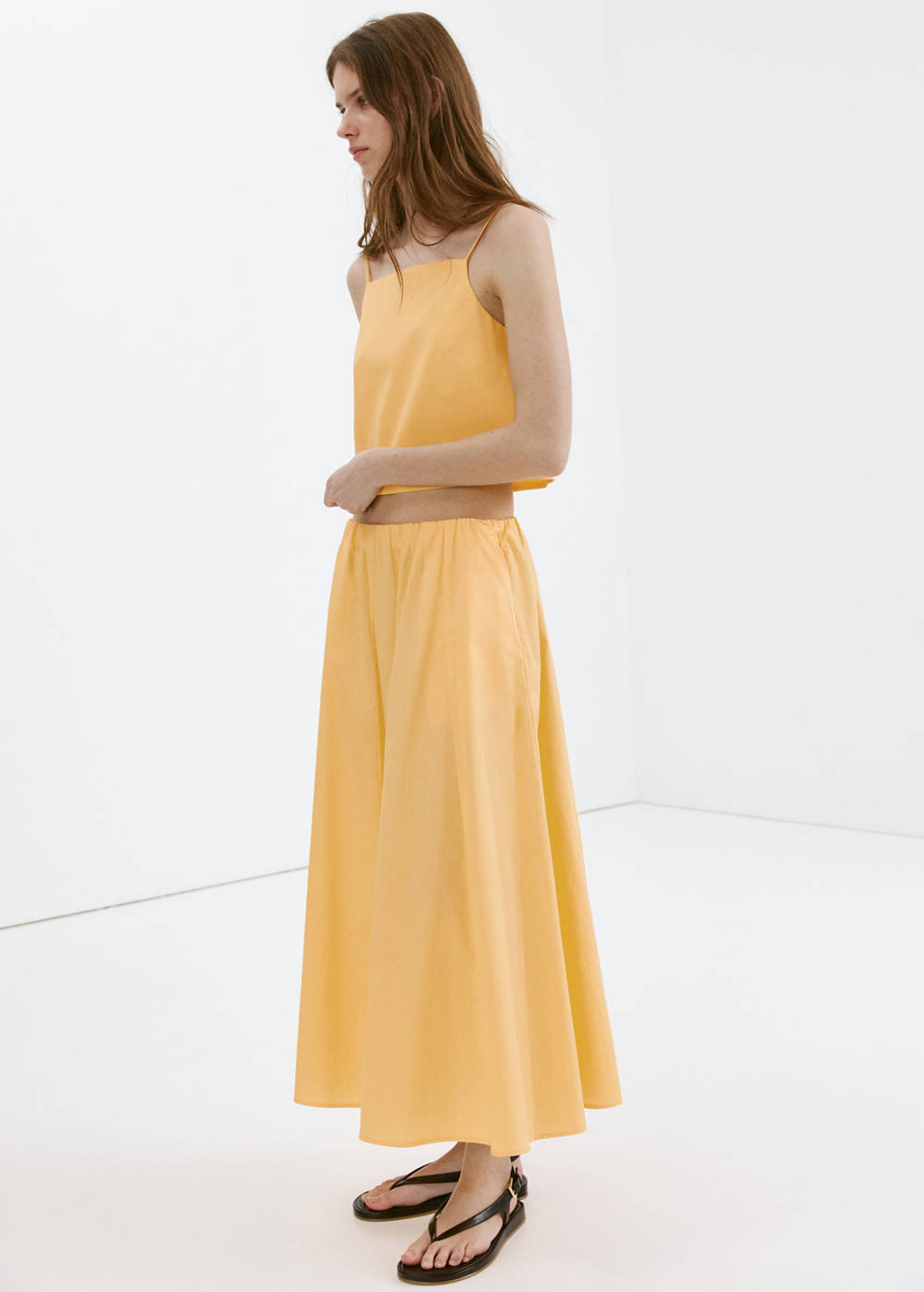 Flared cotton skirt - Image 3