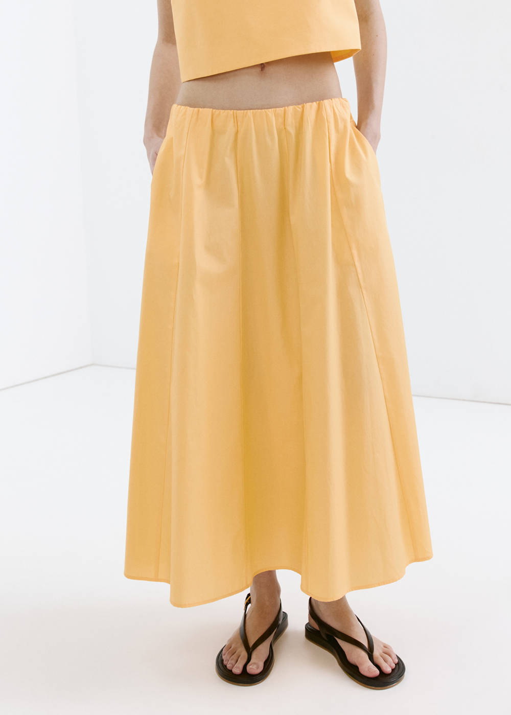 Flared cotton skirt