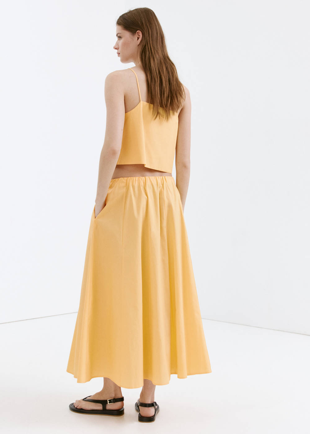 Flared cotton skirt - Image 4