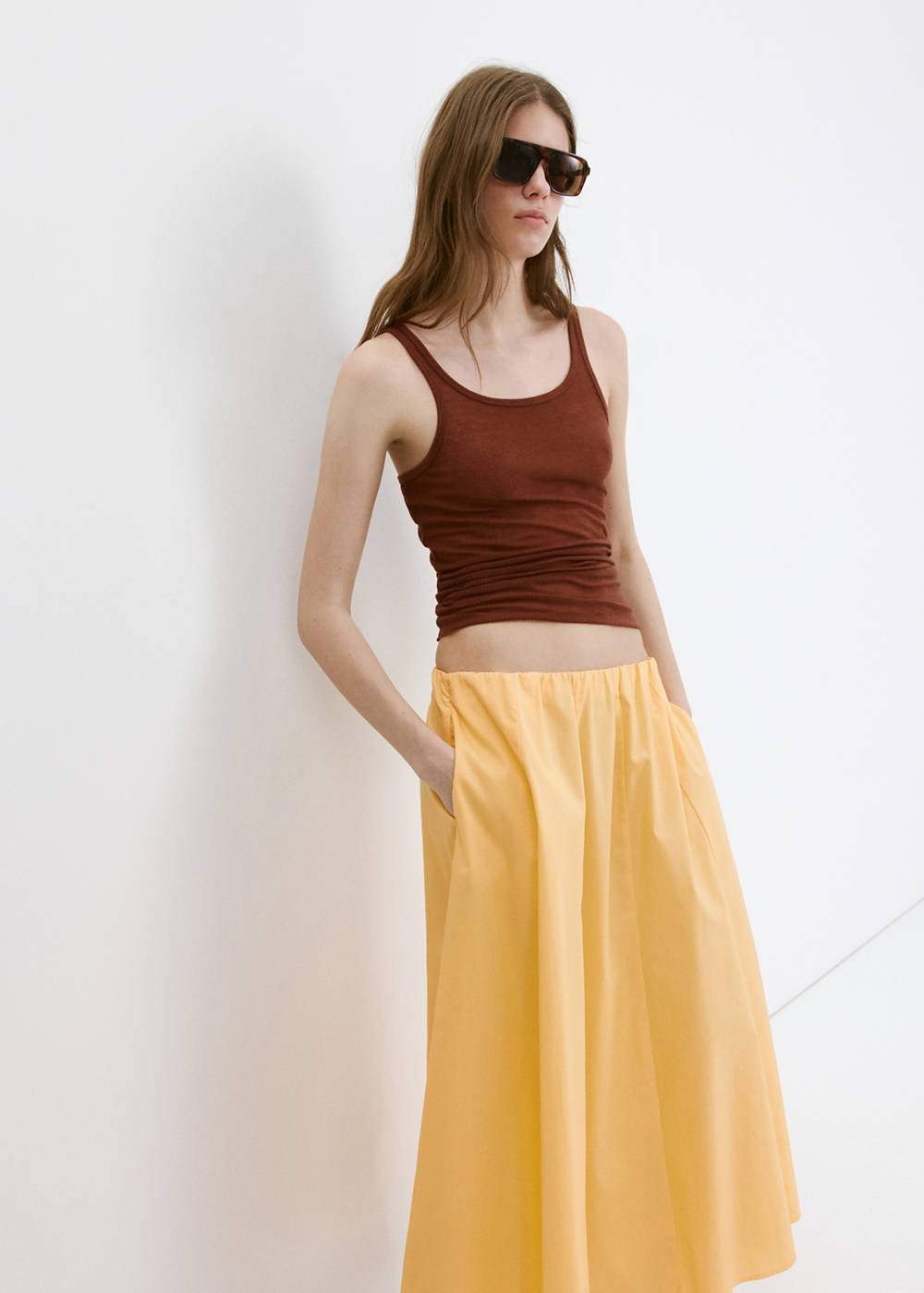 Flared cotton skirt - Image 5