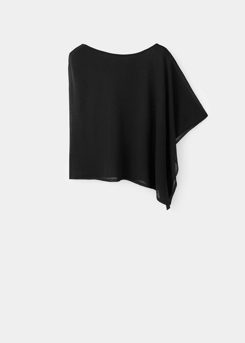 Asymmetrical knitted cape - Image 5