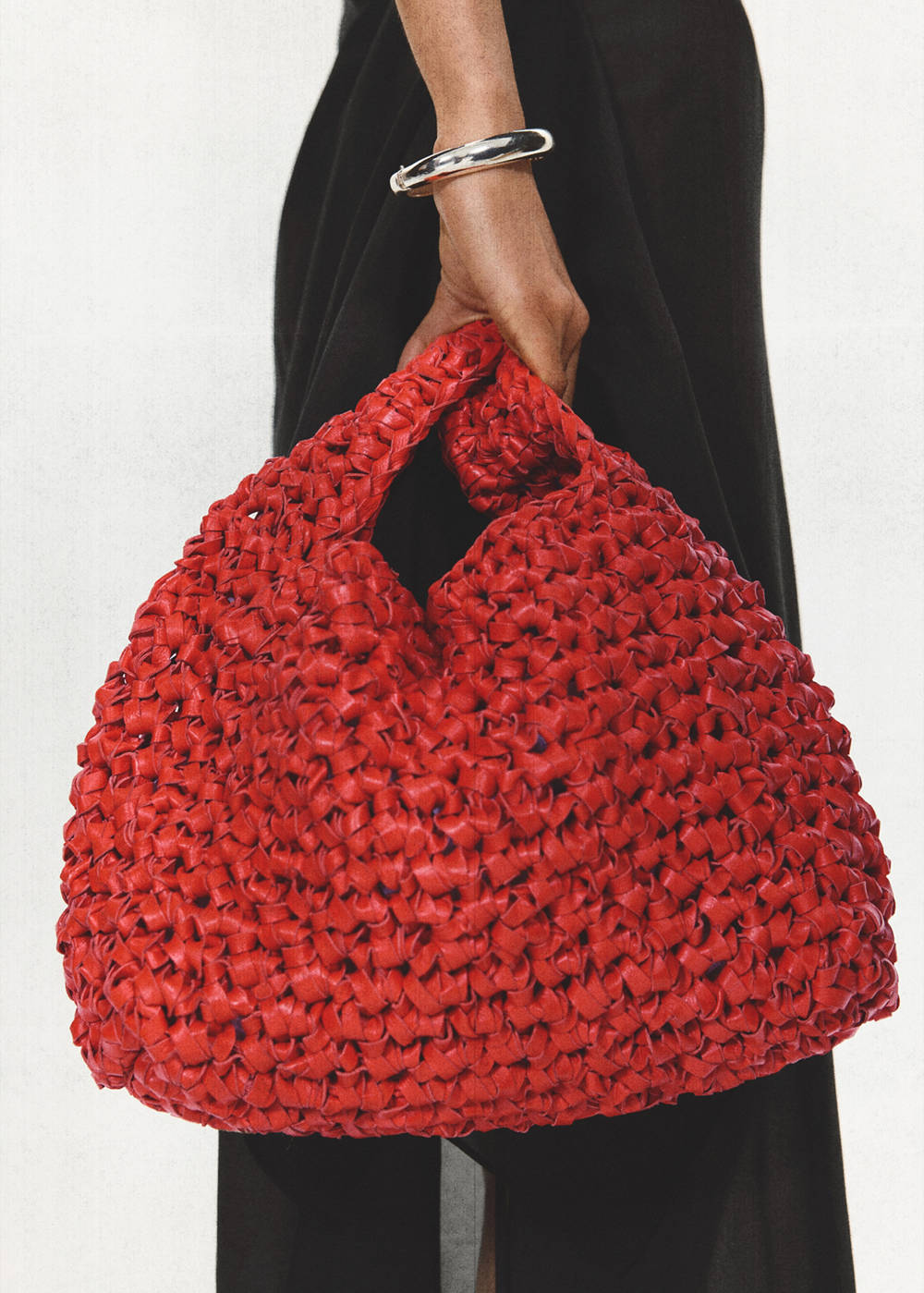 Alternative view of Handmade woven leather handbag