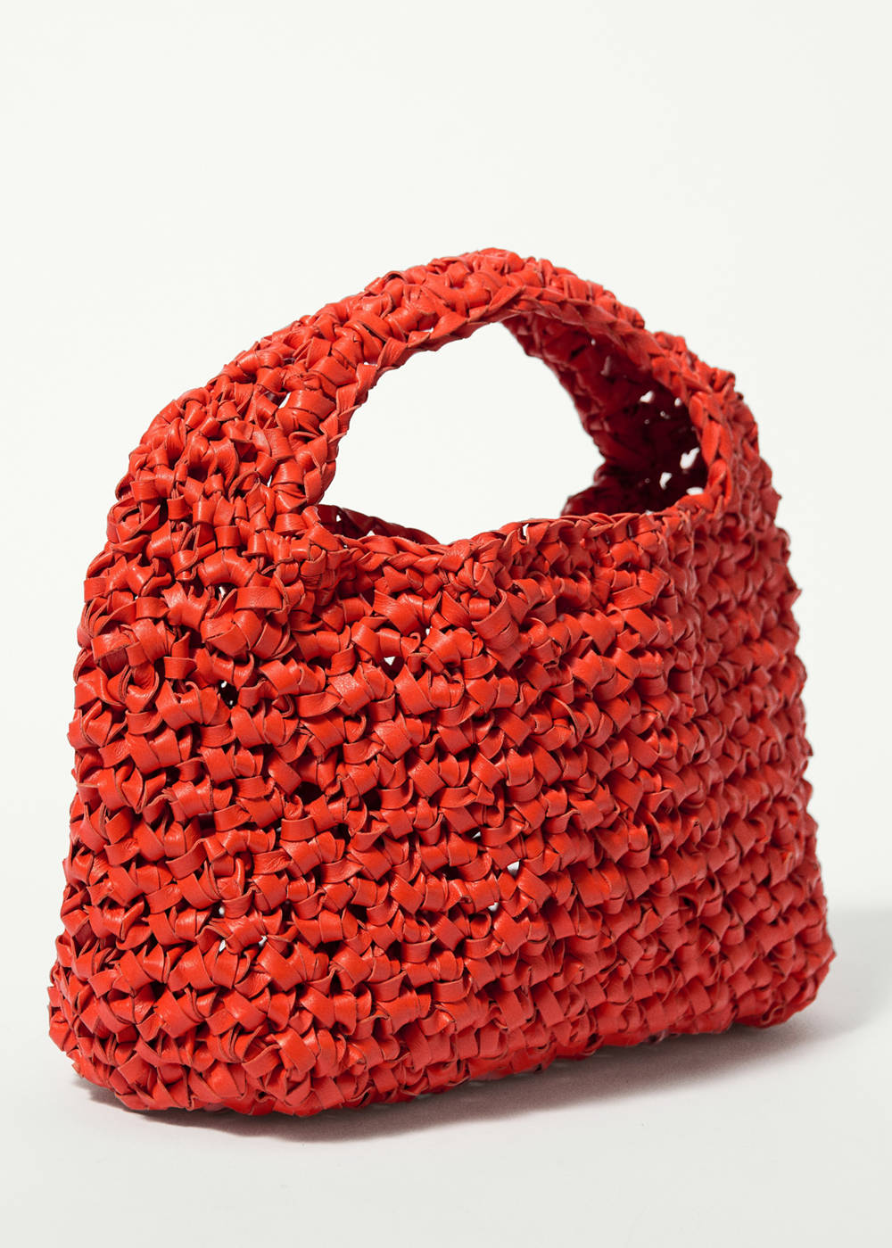 Handmade woven leather handbag - Image 4