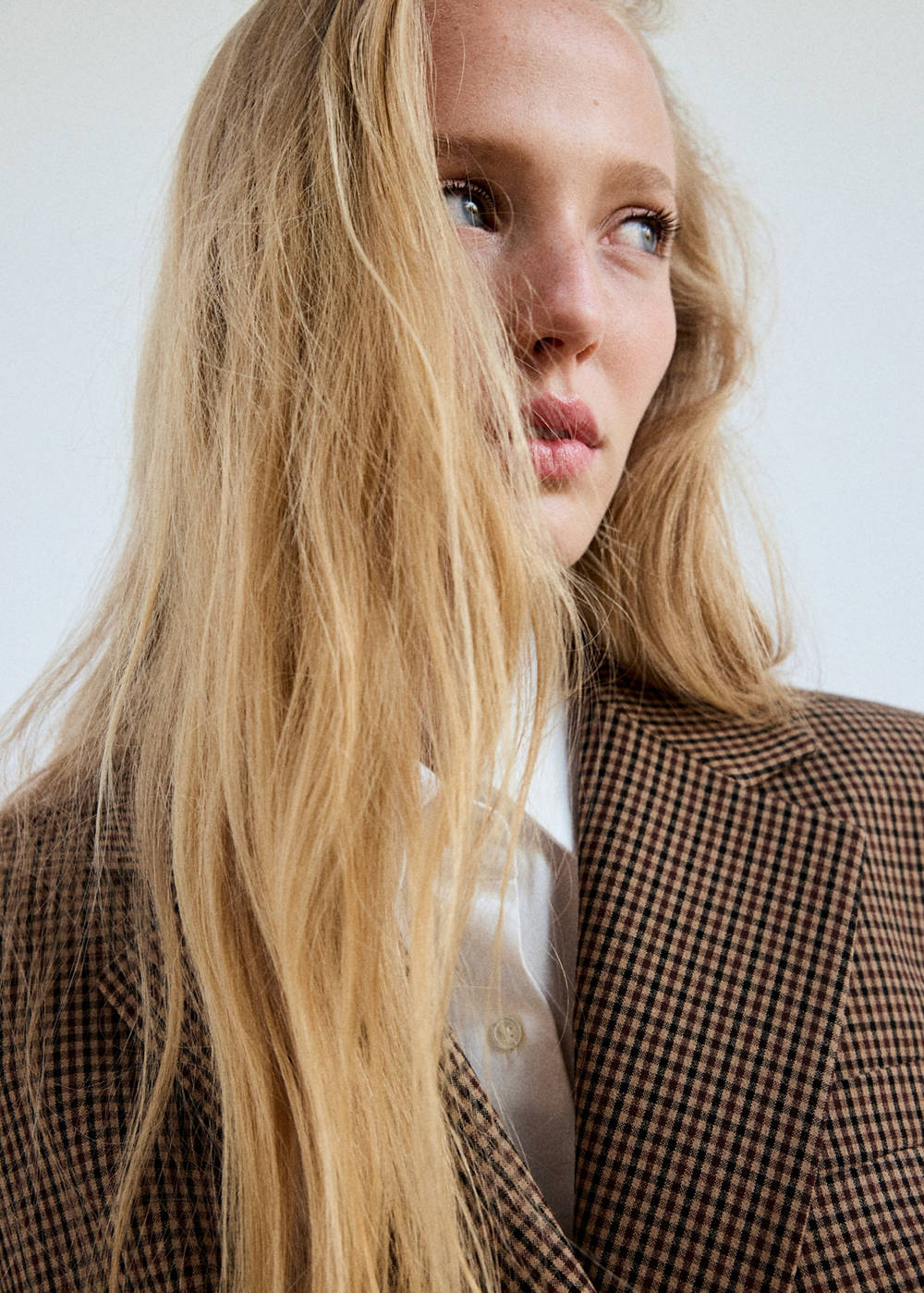 Check-print jacket