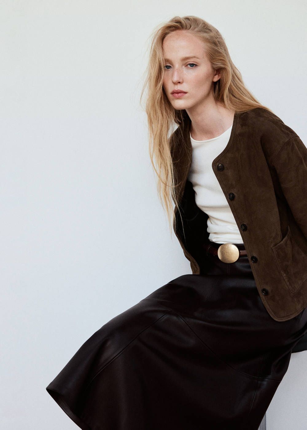 Faux leather A-line skirt - Image 5
