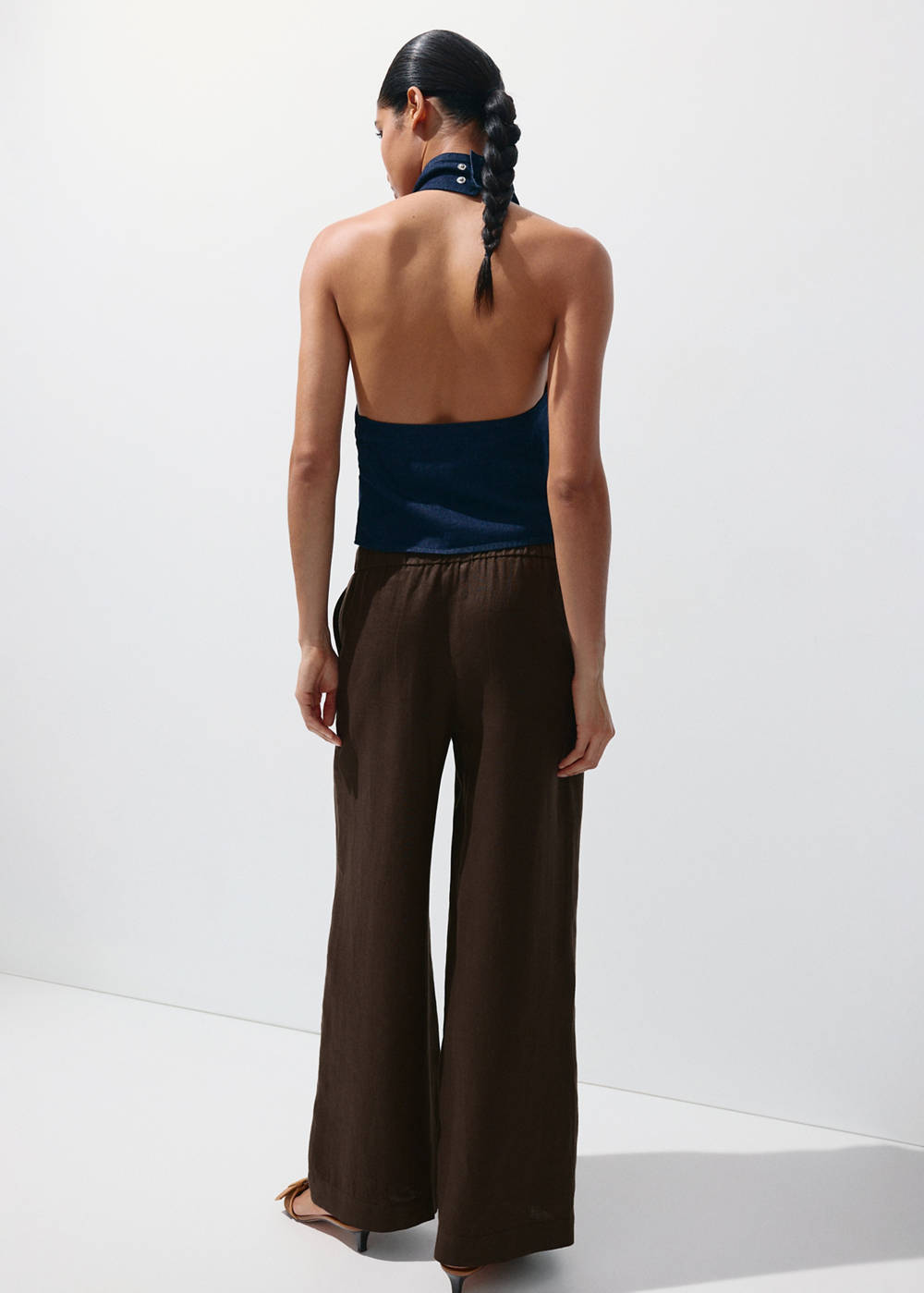 Wide-leg linen pants - Image 4