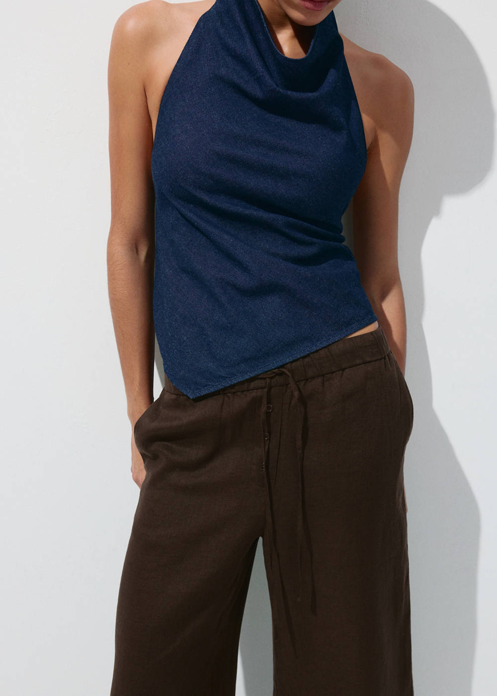 Wide-leg linen pants - Image 5