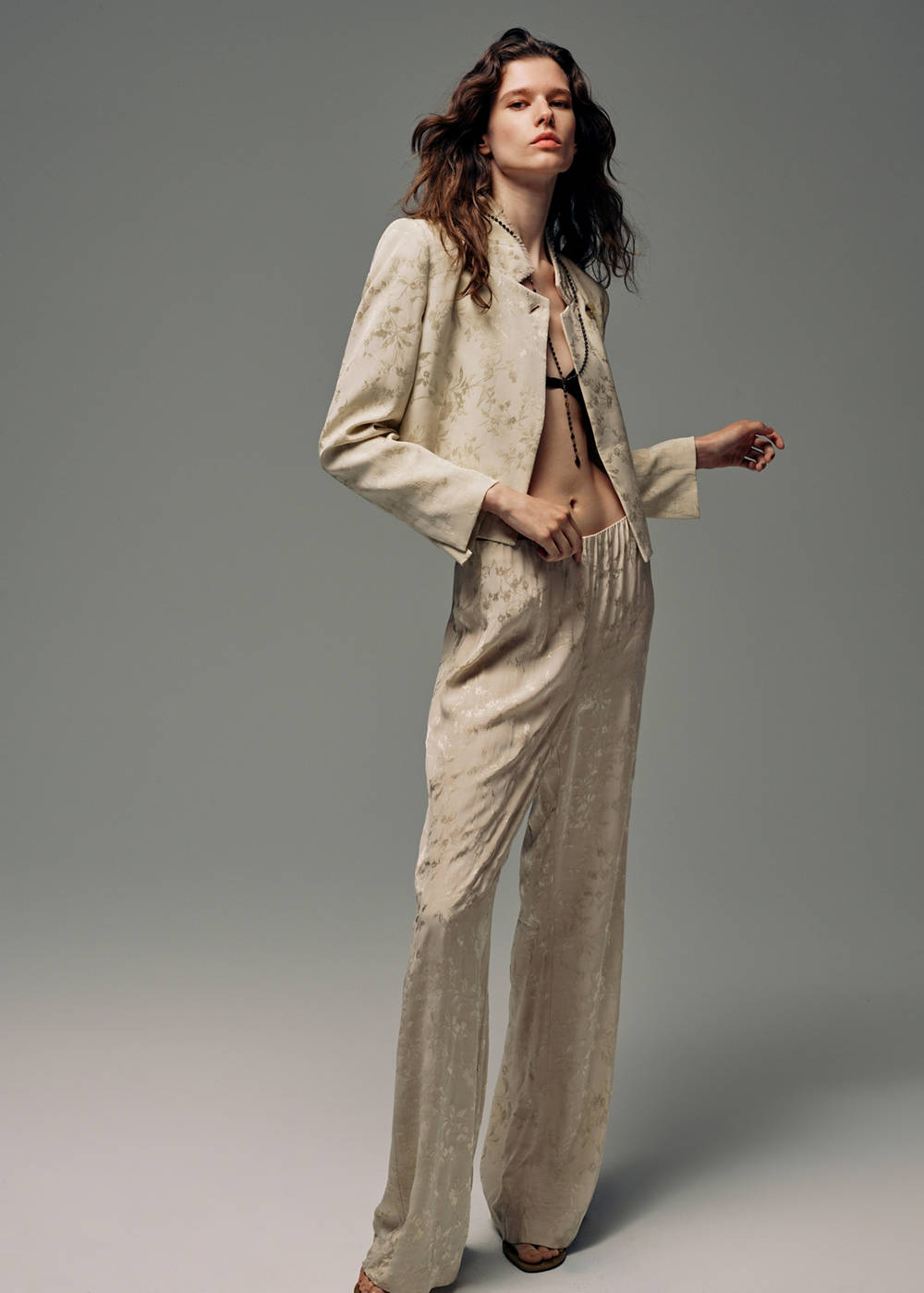 Jacquard straight-leg pants - Image 3