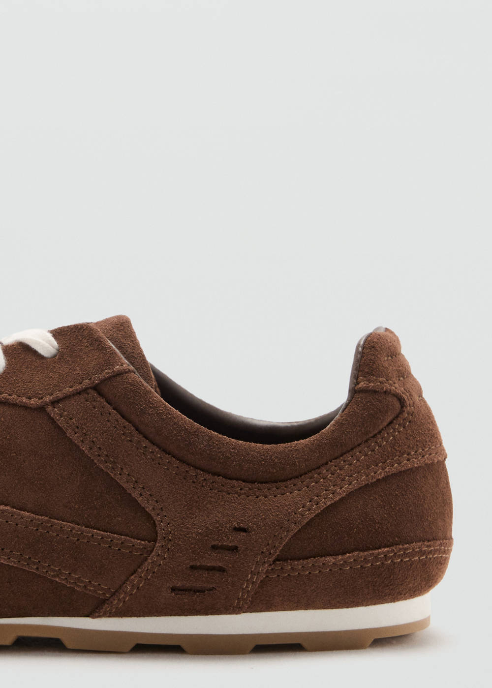 Contrast leather trainers - Image 4