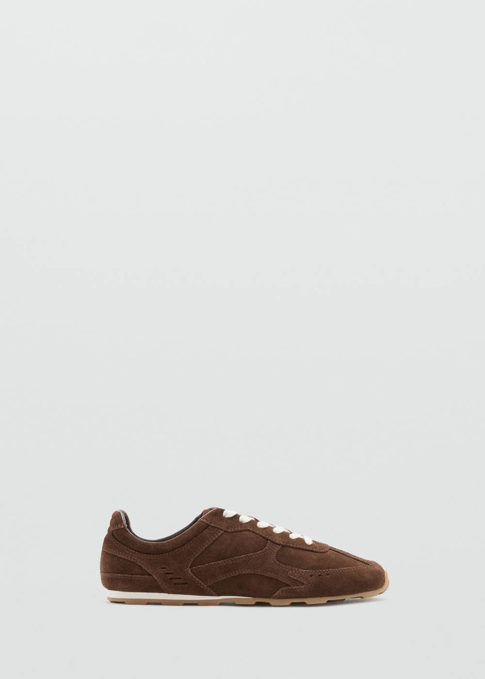 Alternative view of Contrast leather trainers