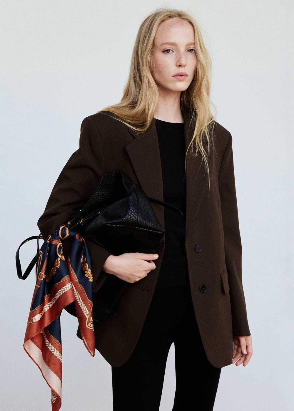 Straight blazer with flap pockets