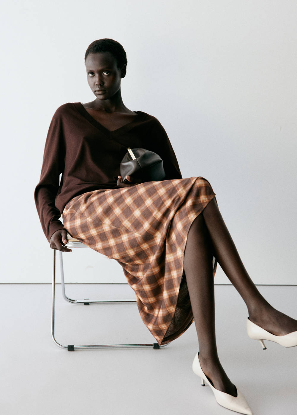 Checked midi skirt - Image 5