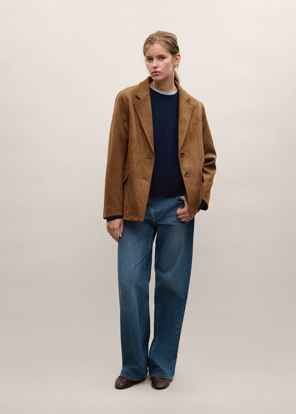Suede-effect blazer - Image 4