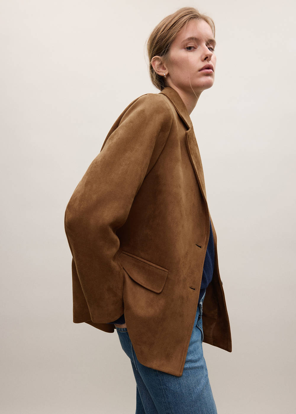 Suede-effect blazer - Image 5