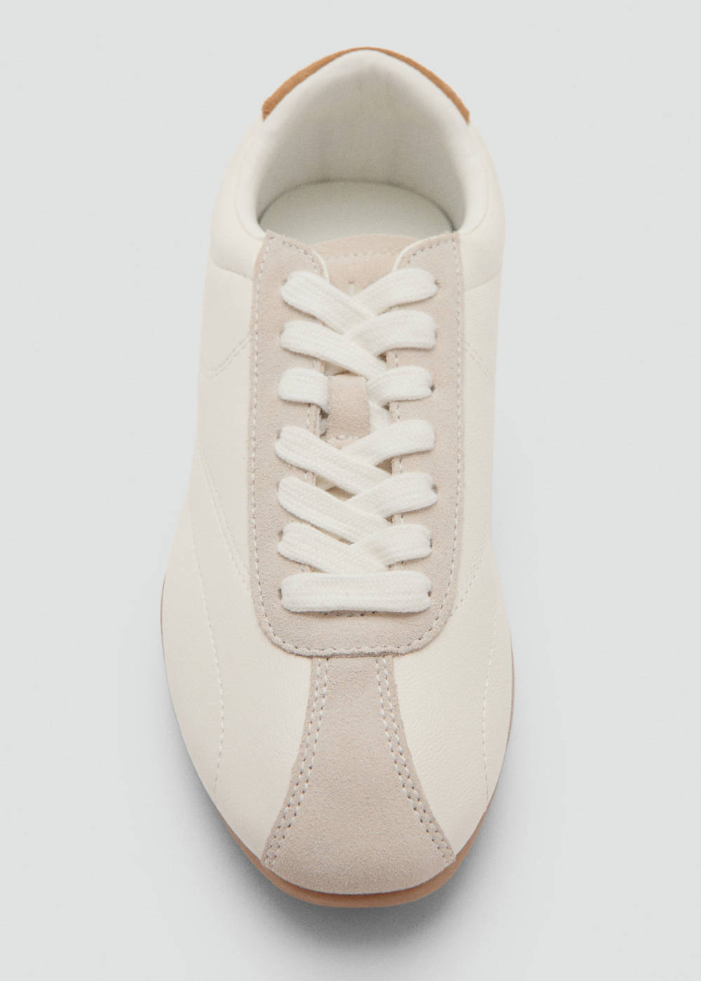 Contrasting panel leather sneakers - Image 5